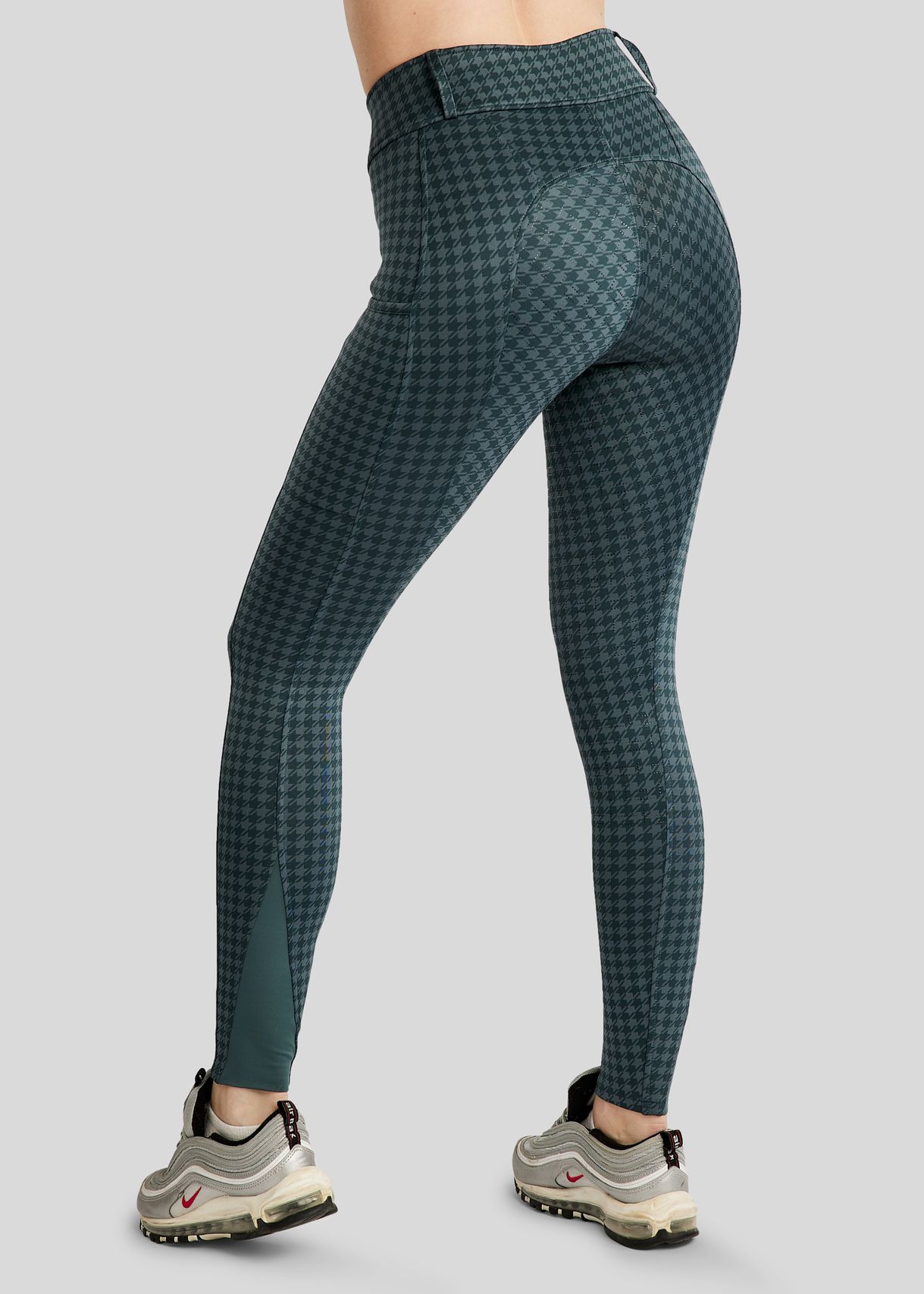 MoHannah Allover printed Houndstooth Pull-ons - Fullgrip, Jade