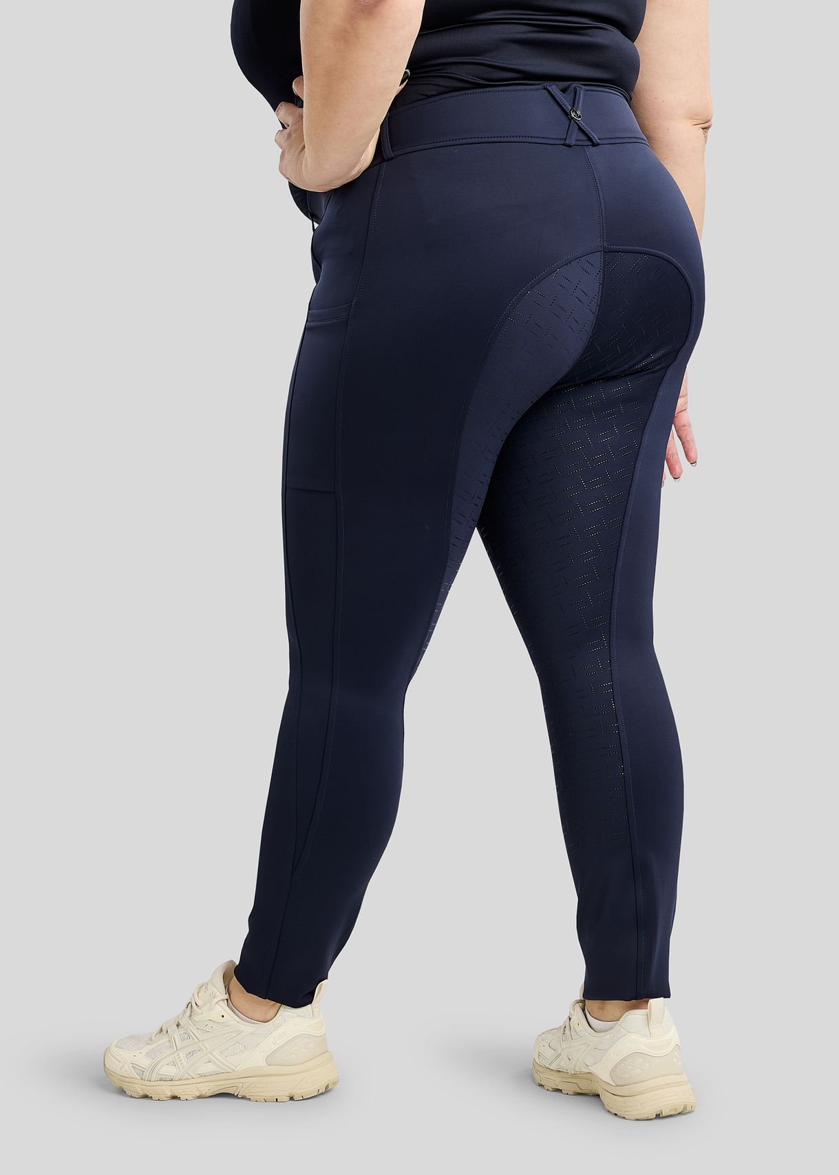 CURVE MoFlair Breeches w. Phone Pockets and Gun Metal Crystals - Fullgrip, Navy