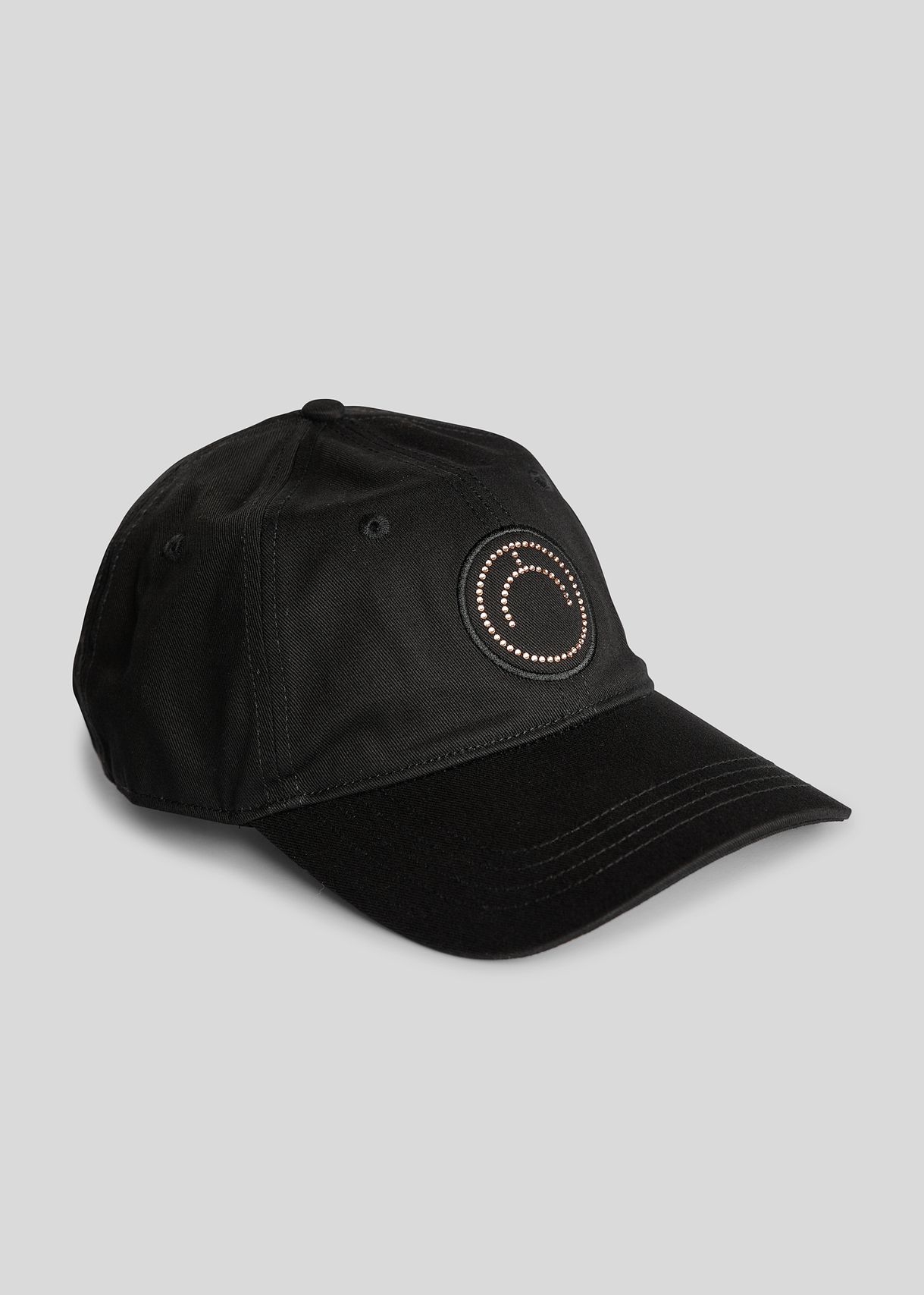 Cap w. Champagne Crystal Logo - Black 