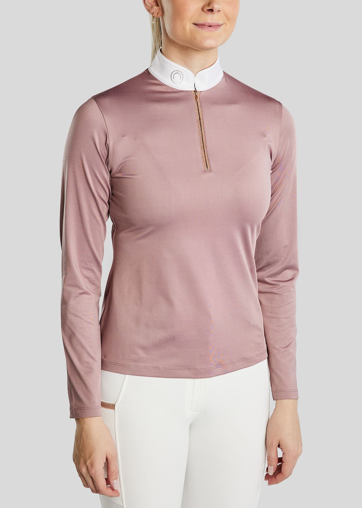 MoGlenda Competition Shirt w. Rosegold Caviar Tape - Dusty Rose 
