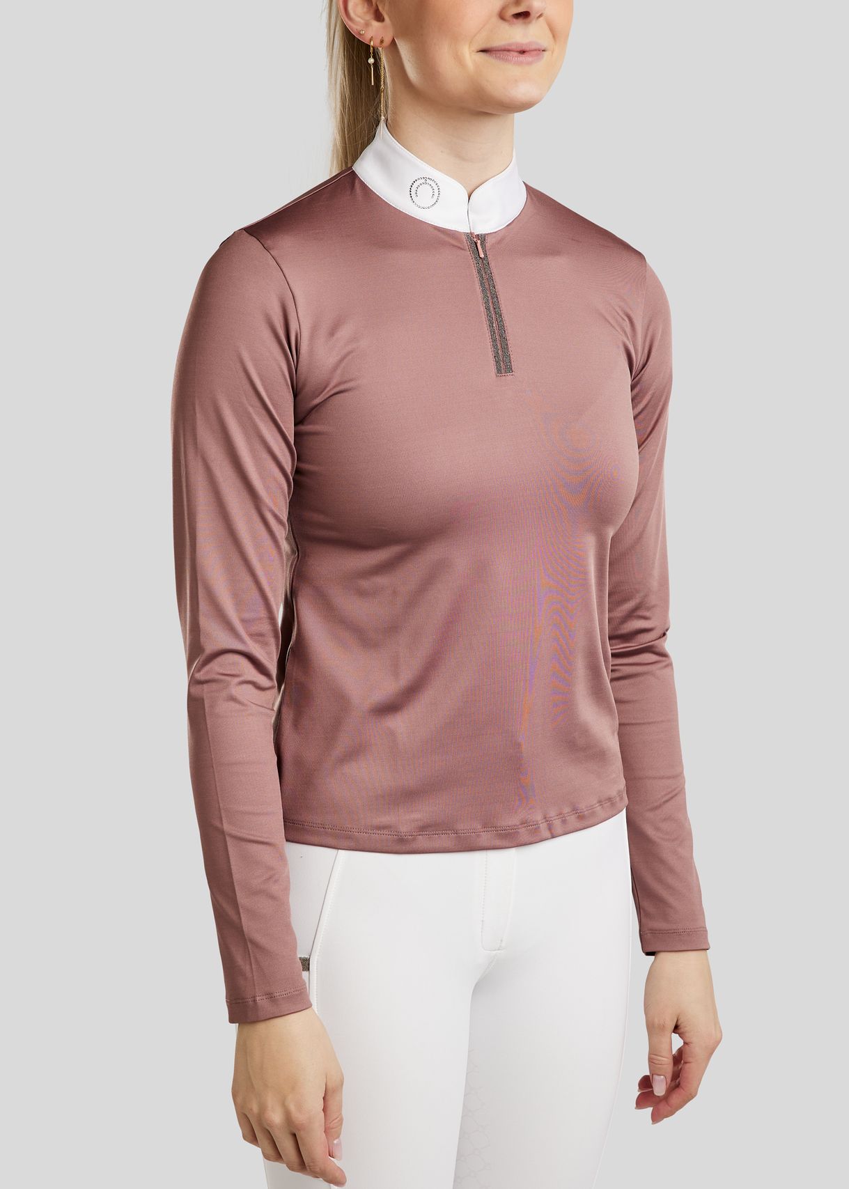 MoMarlie Competition Shirt w. Caviar Tape - Dusty Rose 