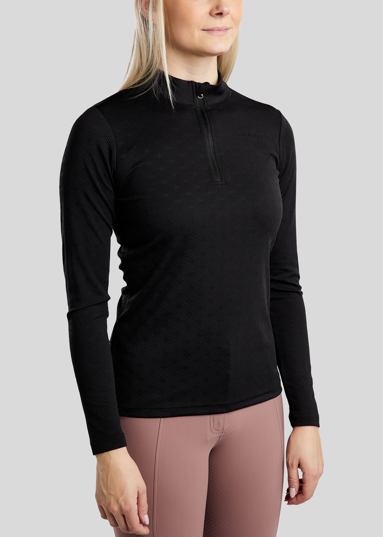 MoCilia Jacquard REFINED Trainingshirt - Black 