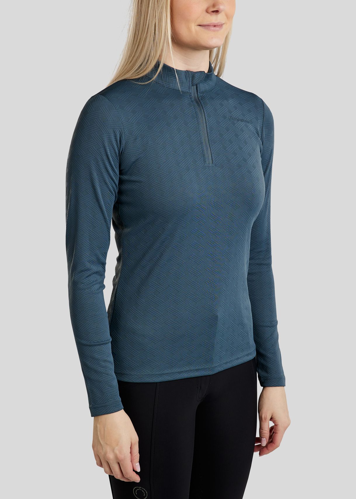 MoCilia Jacquard REFINED Træningsbluse - Dark Slate 