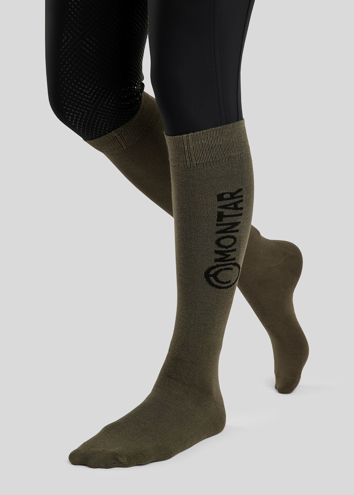 Dusty Green Socks With Logo