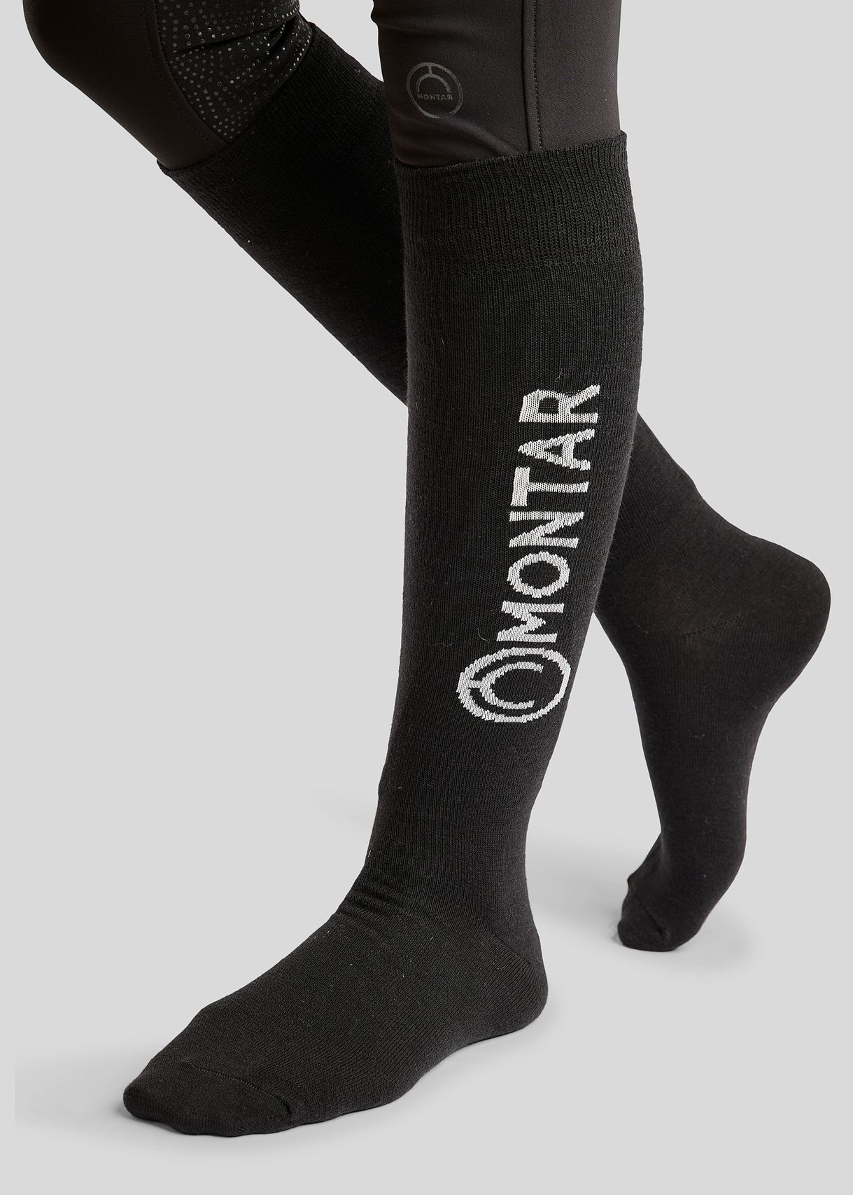 Wool Socks Knee High - Black 