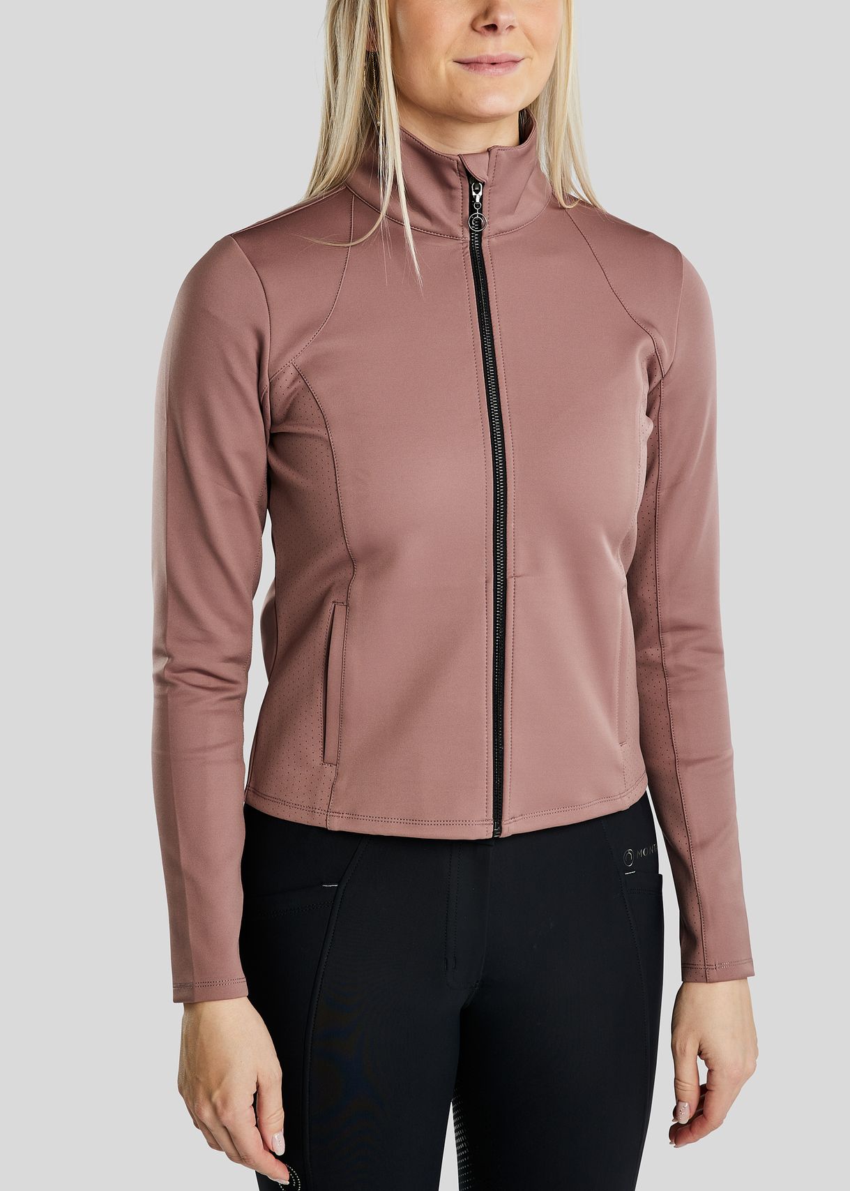 MoZida REFINED Jacket w. Gun Metal Crystal Logo - Dusty Rose 