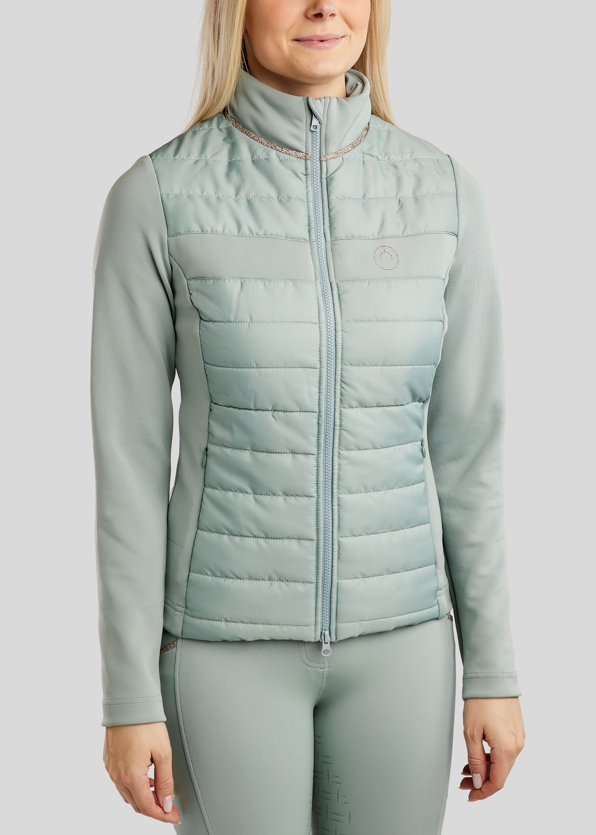 MoLila Hybrid Jacket w. Champagne Crystal Tape and Crystals - Turin