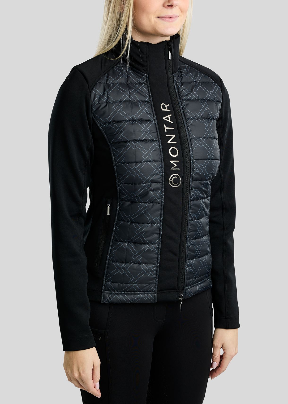 MoLeia Hybrid Jacket w. Lumber Check Print - Black 