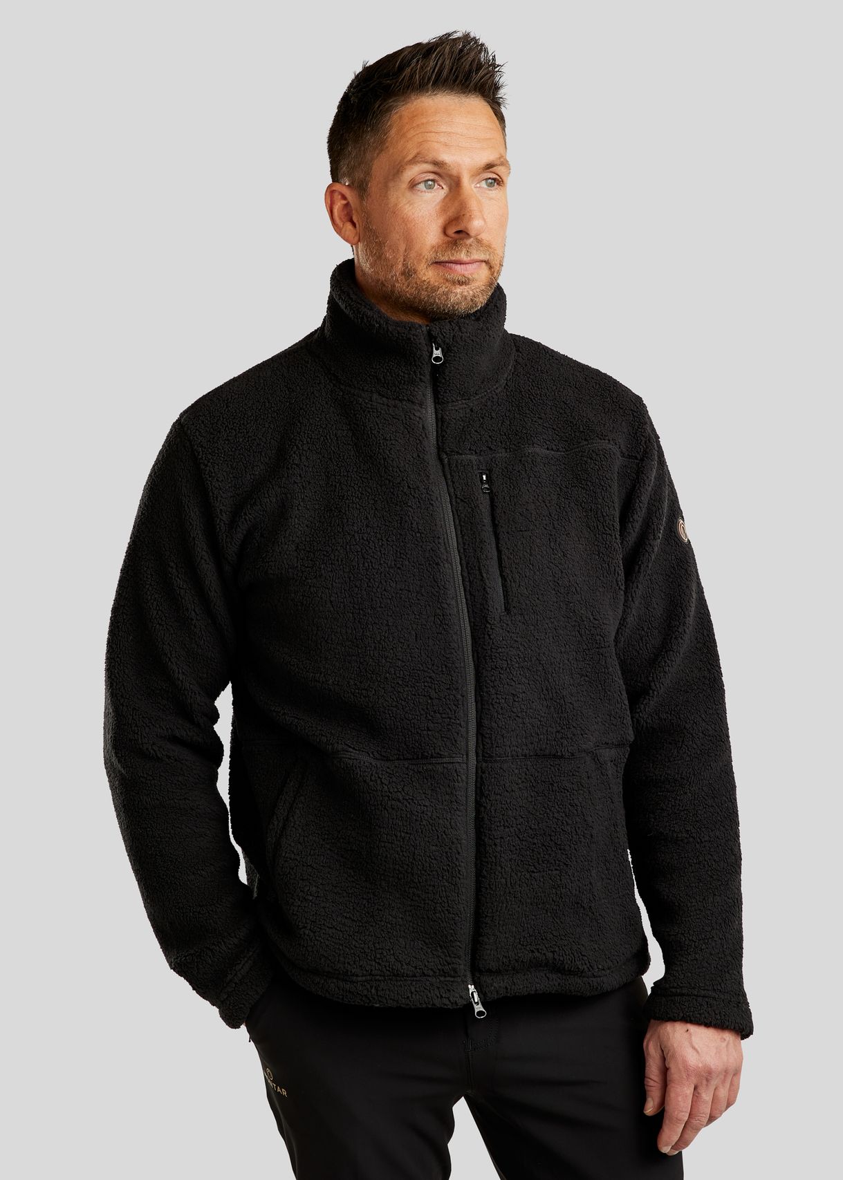 MoCharlie Herre Teddy Jakke - Sort 