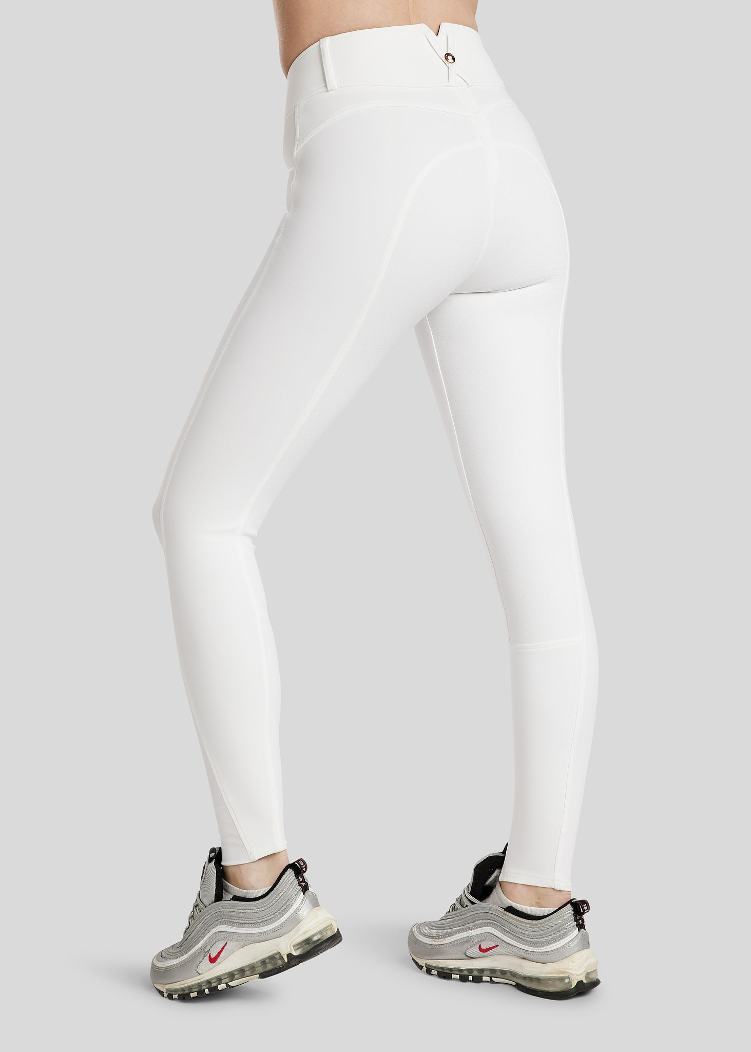 Molly Yati Breeches w. Rosegold Detalis - Fullgrip, White 