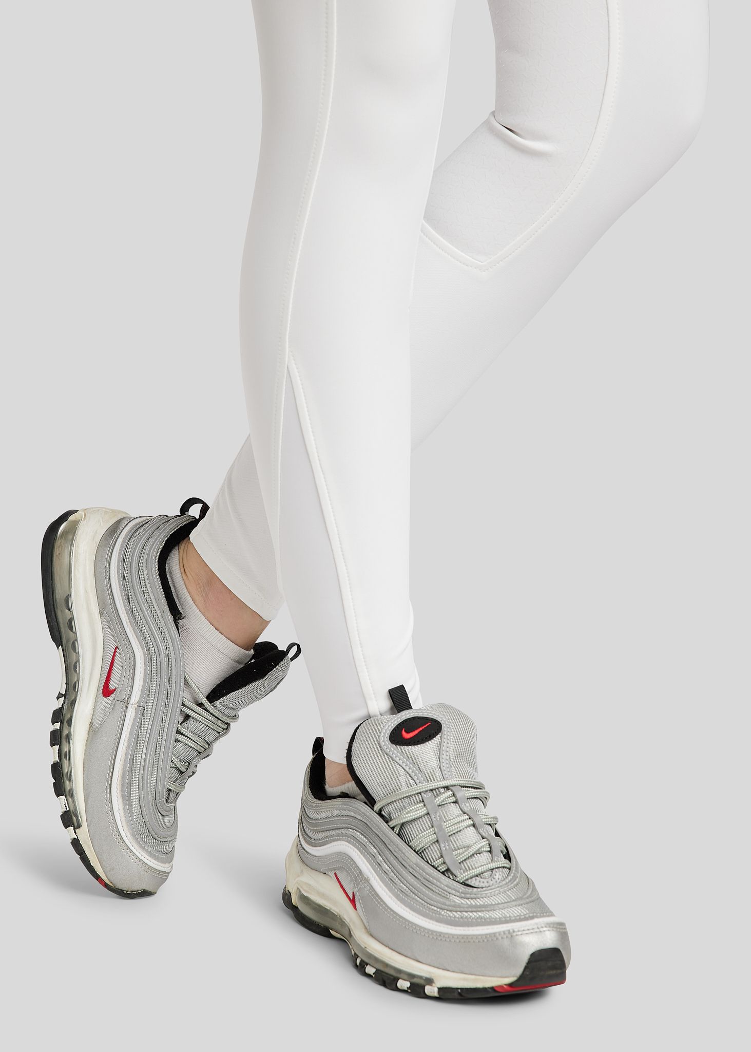 Molly Yati Breeches w. Rosegold Detalis - Fullgrip, White 