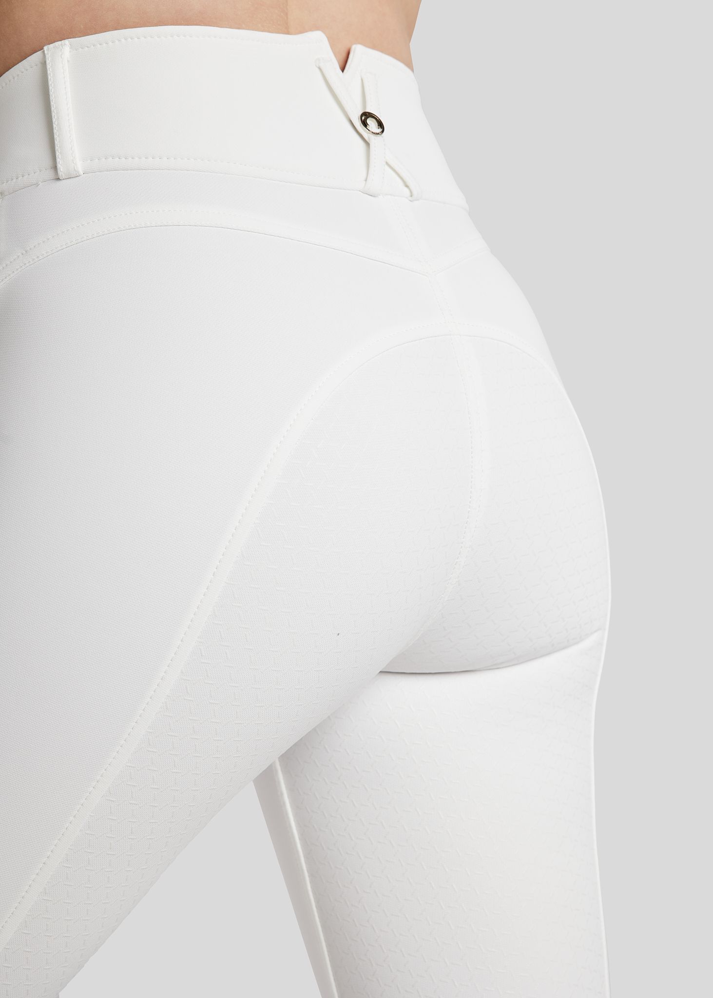Molly Yati Breeches w. Silver Details - Fullgrip, White 