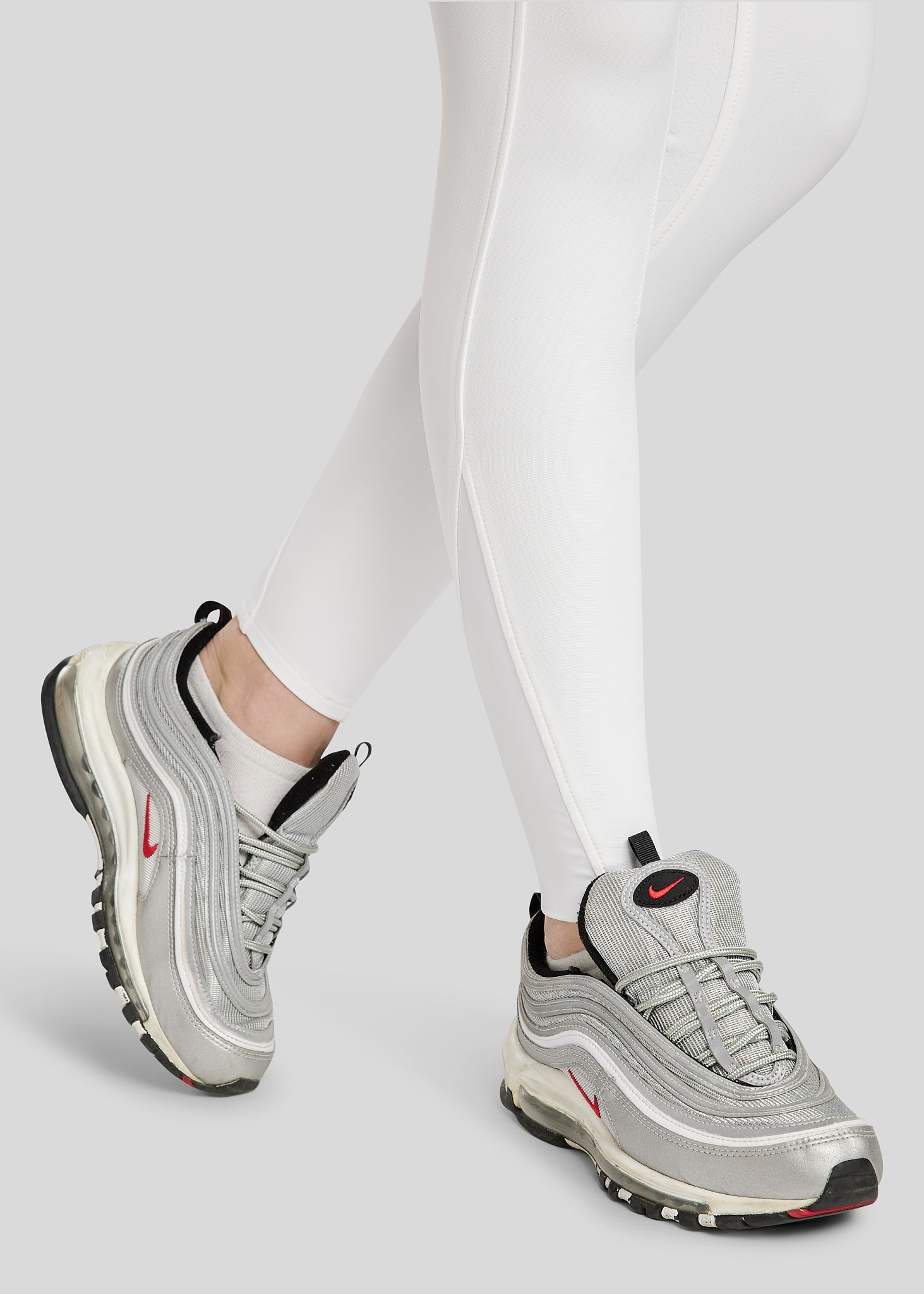 Molly Yati Breeches w. Silver Details - Fullgrip, White 