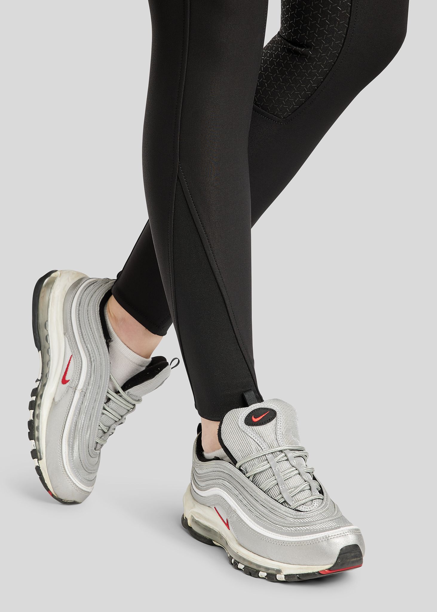 Molly Yati Breeches w. Rosegold Details - Fullgrip, Black 