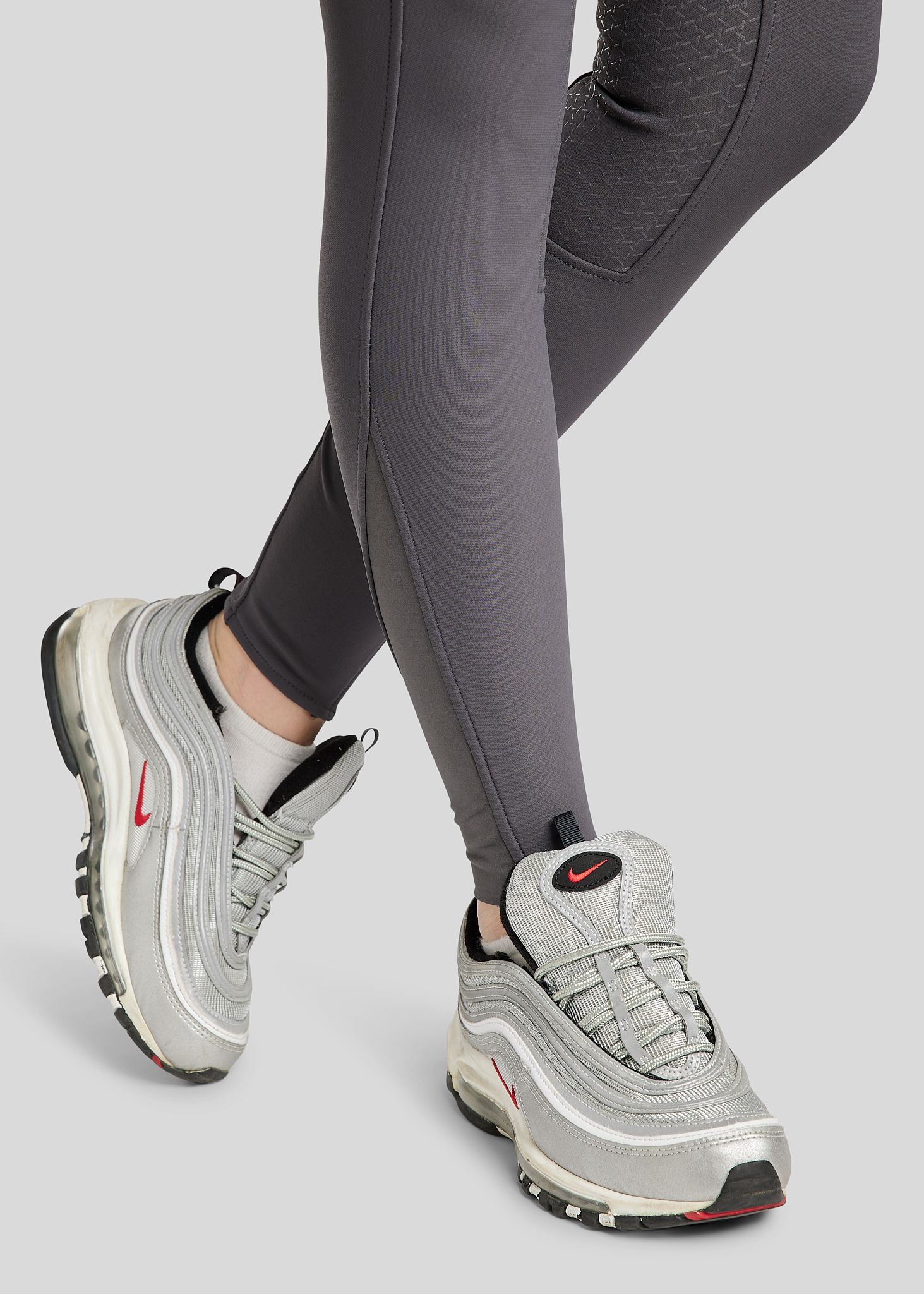 Molly Yati Breeches w. Silver Details - Fullgrip, Grey 