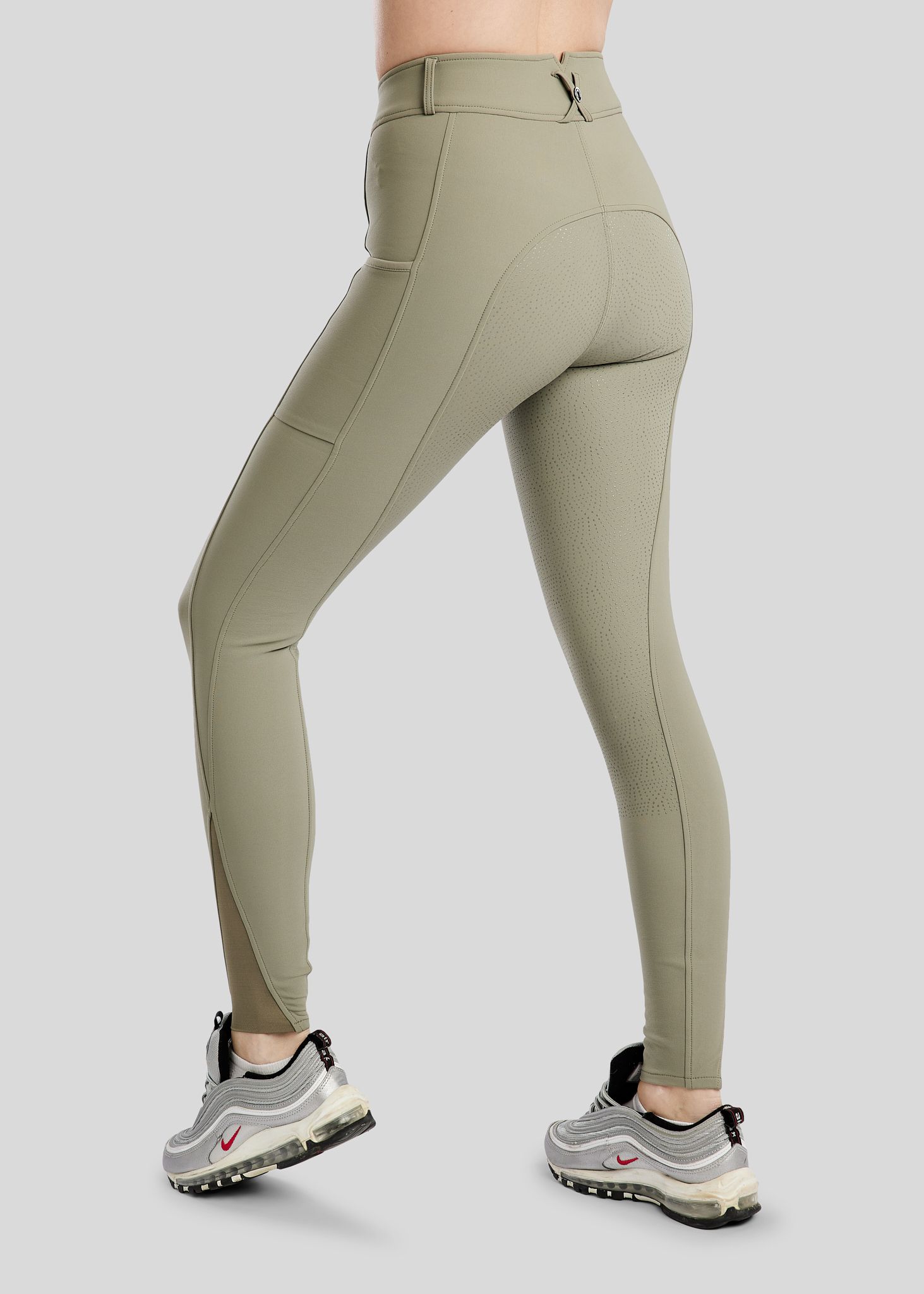 Megan Breeches w. Phone Pockets - Fullgrip, Dusty Green 