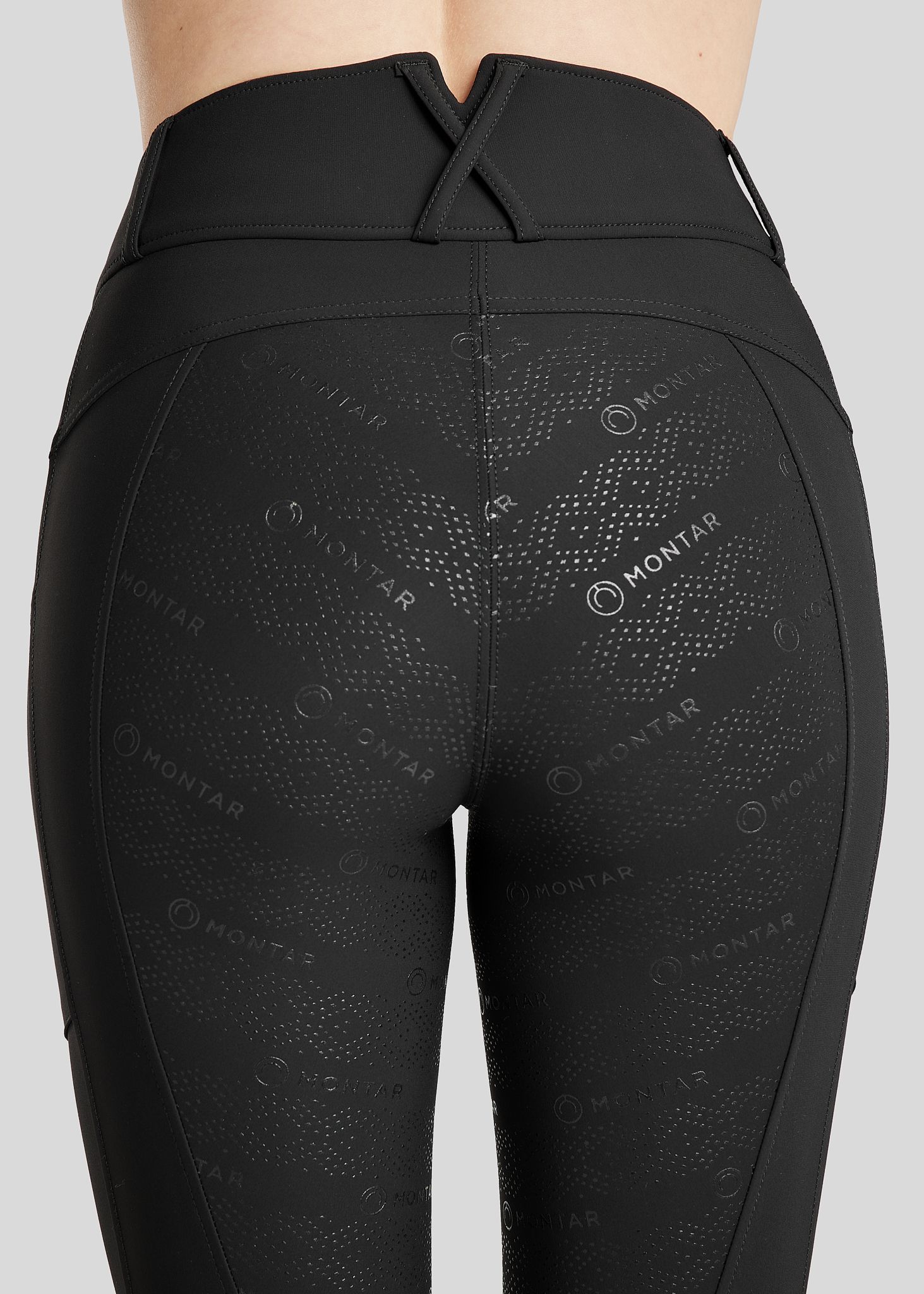 Michelle Tights w. Rosegold Logo - Fullgrip, Black 