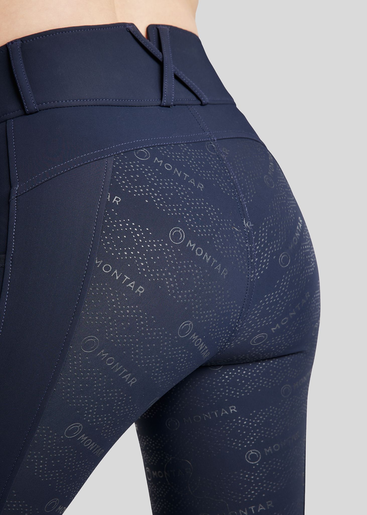 Michelle Tights w. Rosegold Logo - Fullgrip, Navy 