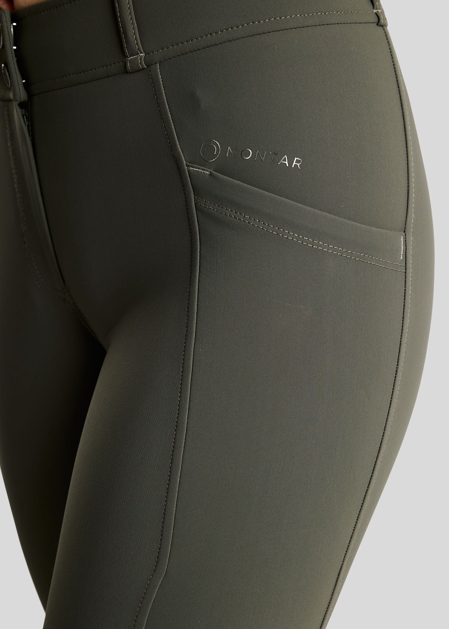 MoZida REFINED Breeches w. Gun Metal Crystals - Fullgrip, Forest Green 