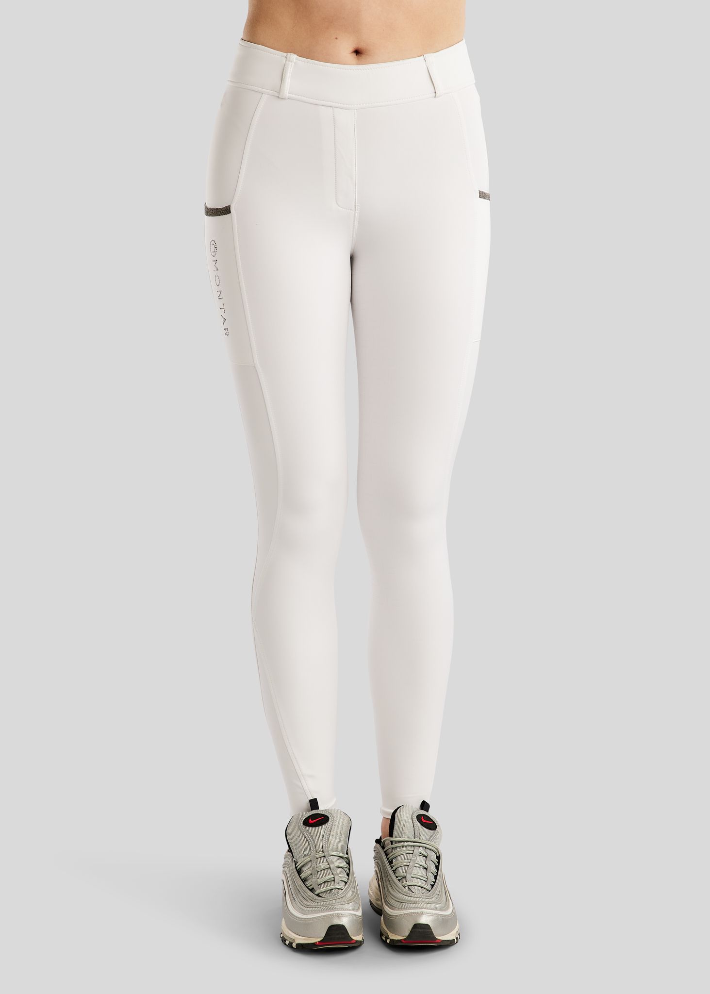 MoGloria Hybrid Pull On w. Gun Metal Caviar Tape - Fullgrip, White 