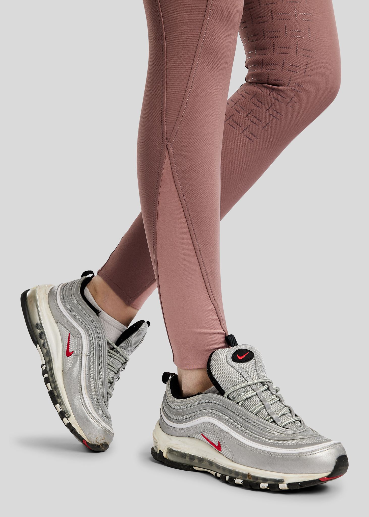 MoGlenda Breeches w. Rosegold Caviar Tape - Fullgrip, Dusty Rose 