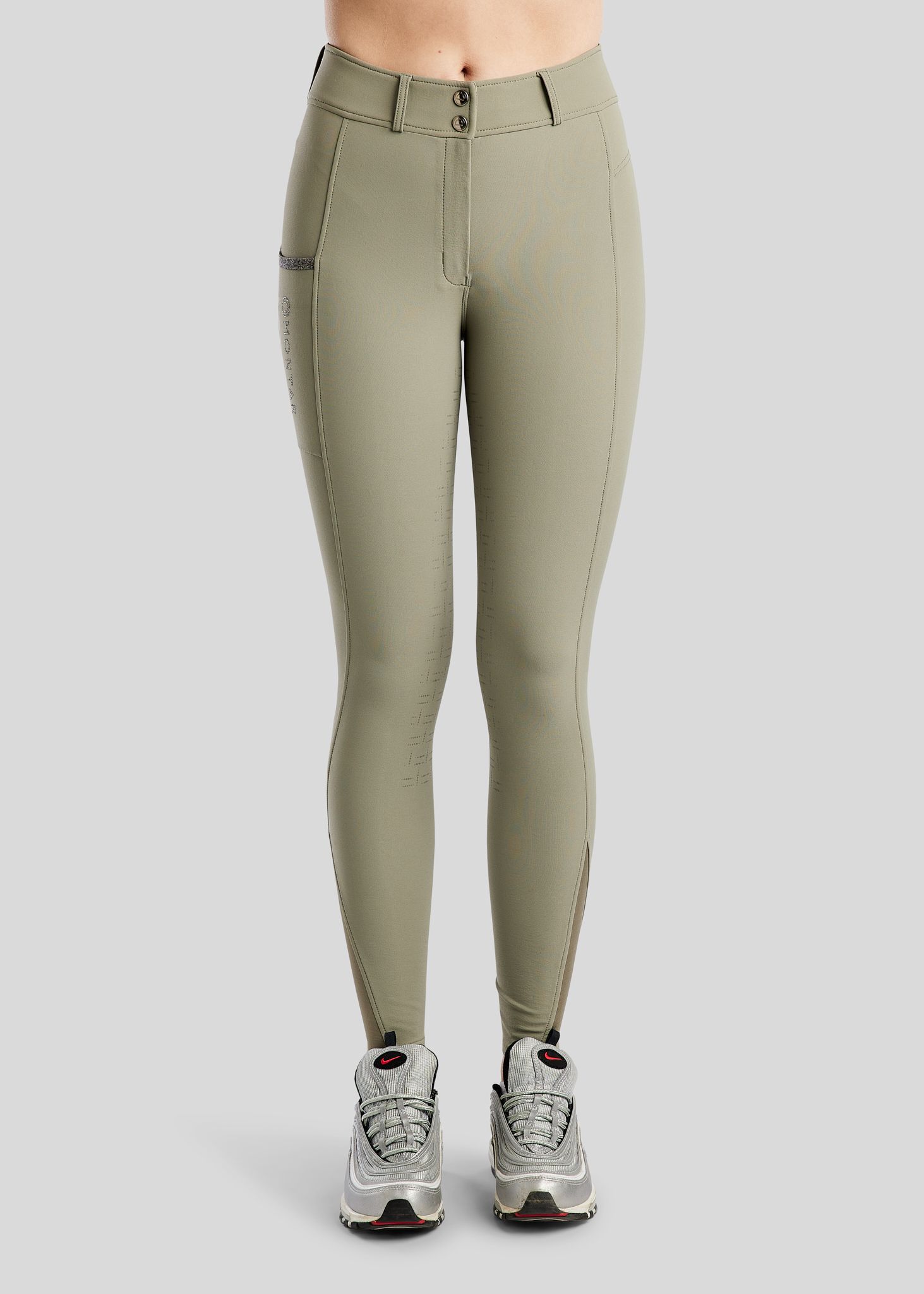 MoGaia Breeches w. Gun Metal Caviar Tape - Fullgrip, Dusty Green 