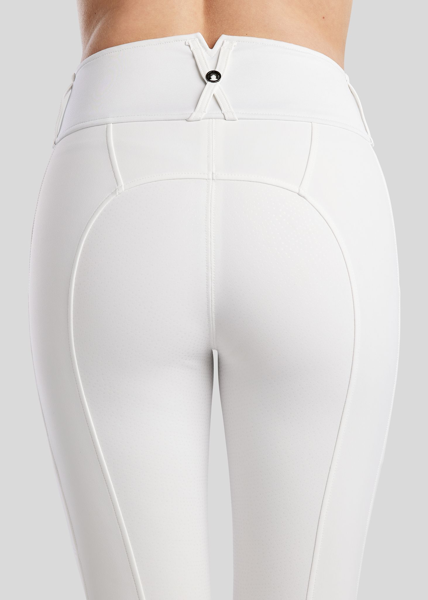 MoAddie Softshell Breeches w. Gun Metal Logo Charm - Fullgrip, White 