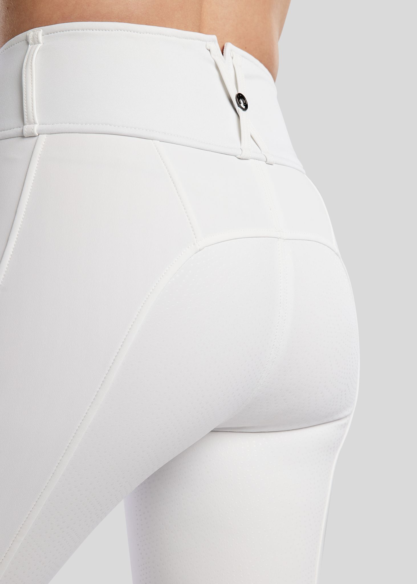 MoAddie Softshell Breeches w. Gun Metal Logo Charm - Fullgrip, White 