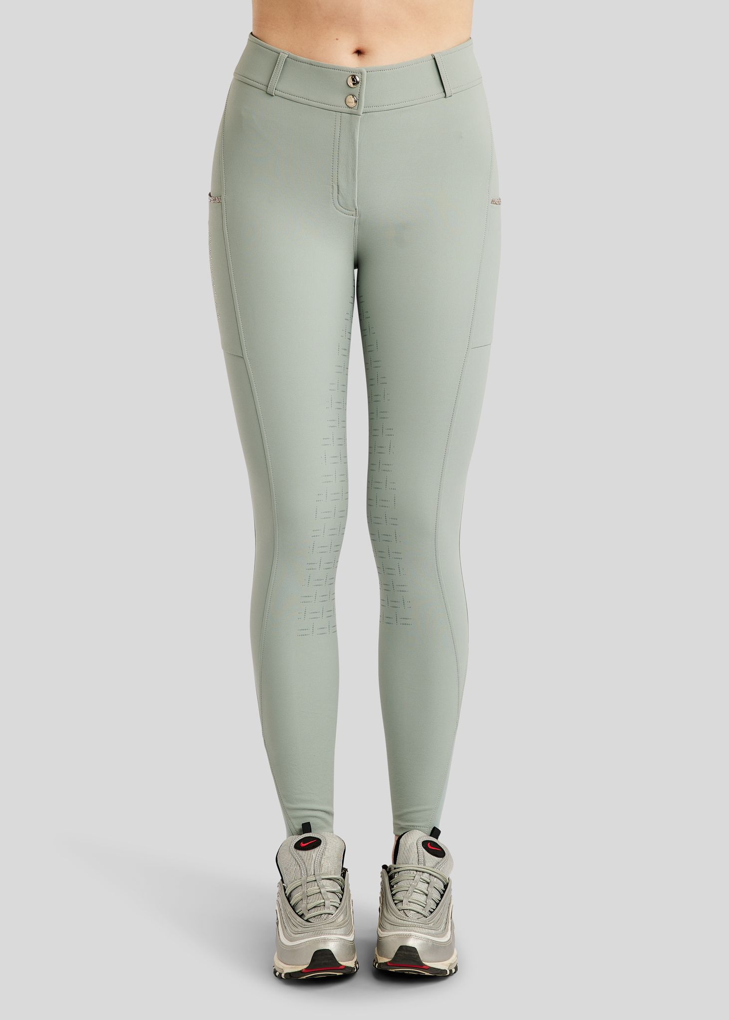 MoLila Breeches w. Champagne Crystal Tape and Champagne Crystals - Fullgrip, Turin