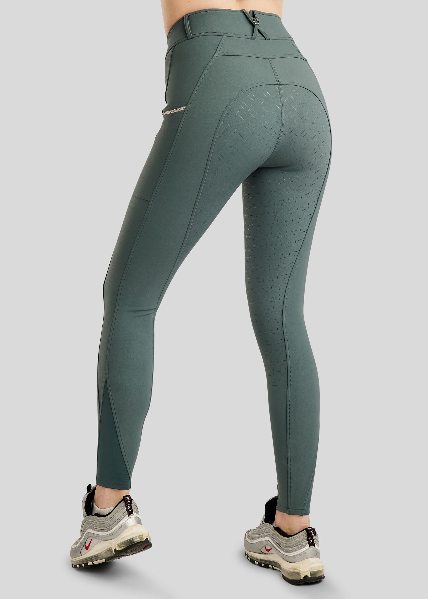 MoLila Breeches w. Champagne Crystal Tape and Champagne Crystals - Fullgrip, Jade