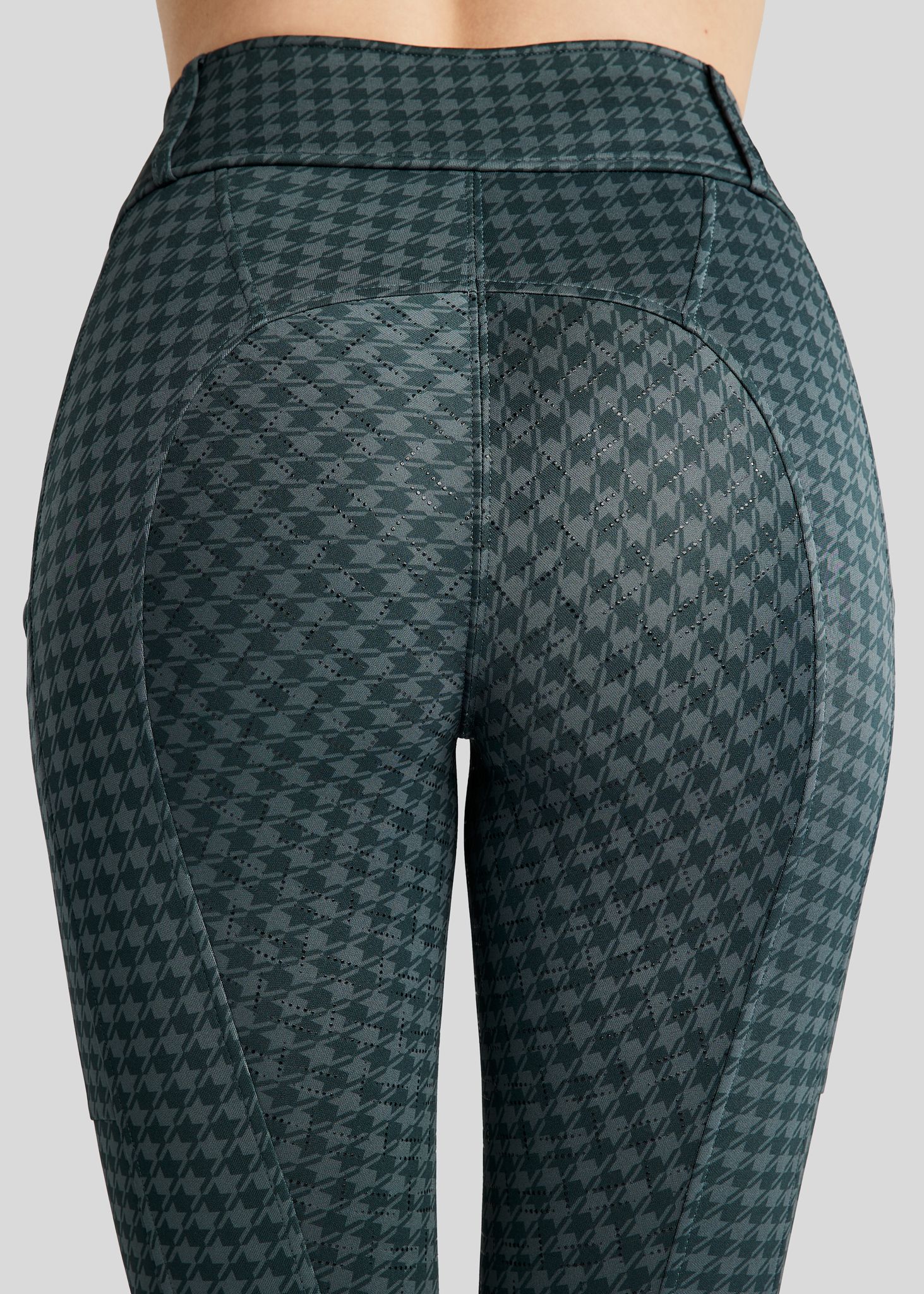 MoHannah Allover printed Houndstooth Pull-ons - Fullgrip, Jade