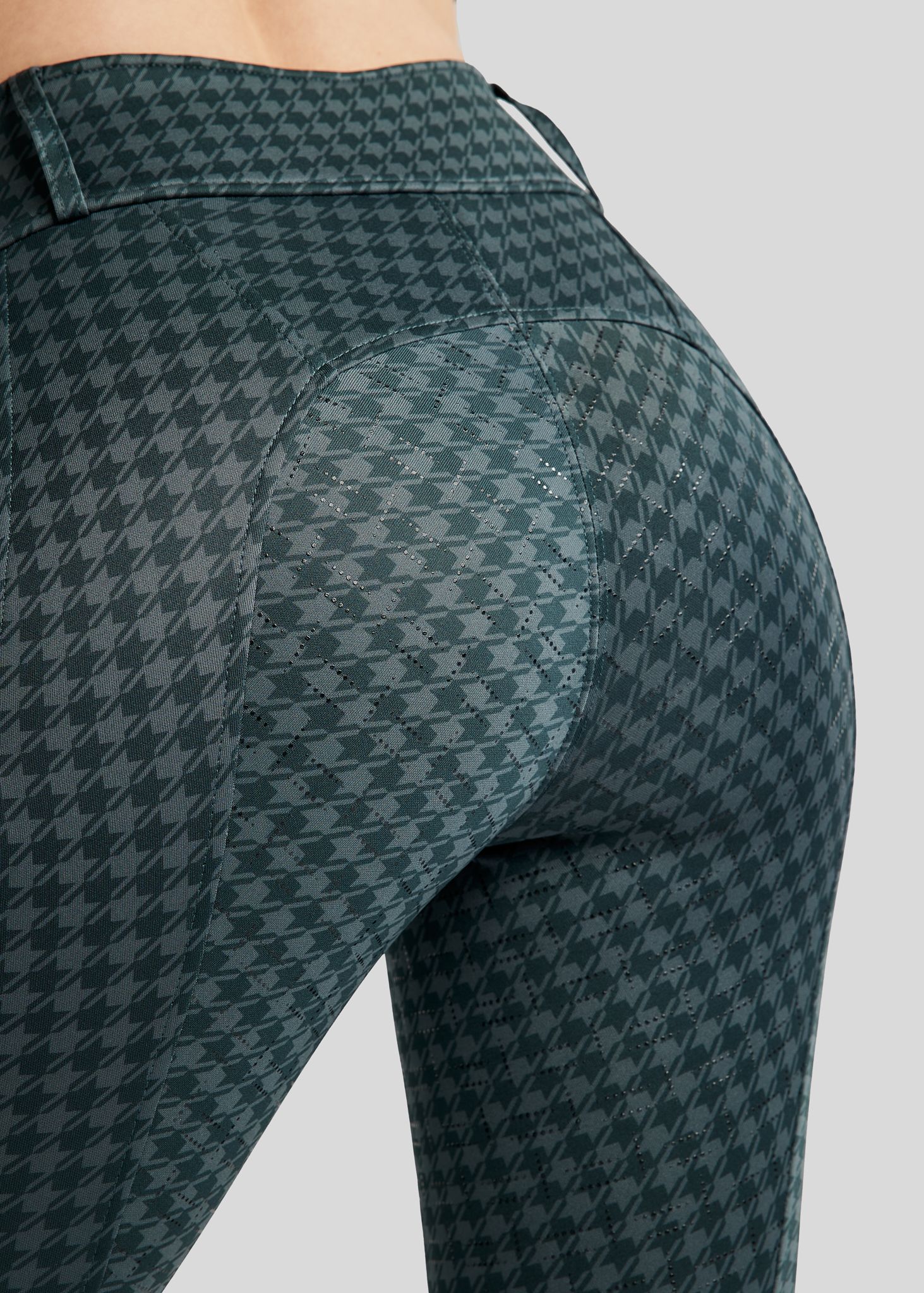 MoHannah Allover printed Houndstooth Pull-ons - Fullgrip, Jade