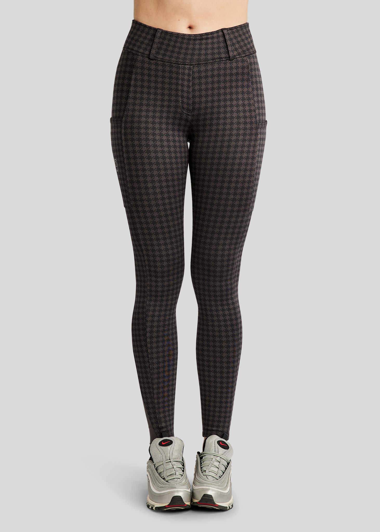 MoHannah Allover printed Houndstooth Pull-ons - Fullgrip, Slate Grey