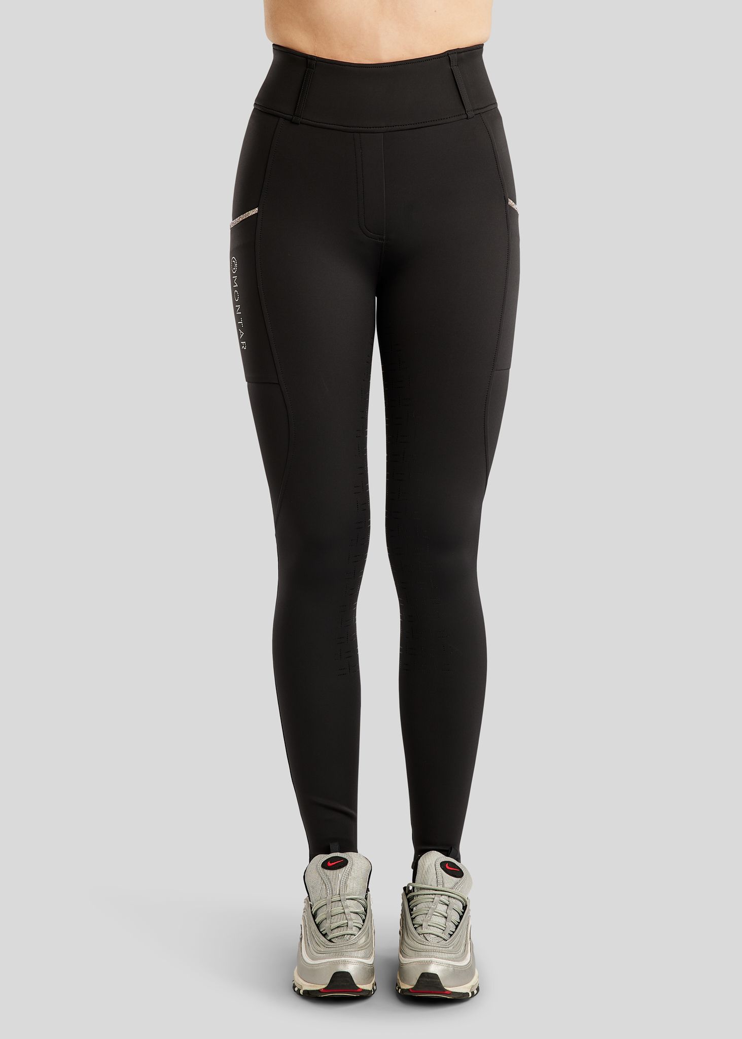 MoLila Pull On m. Champagne Krystaller og Krystal Tape - Fuldgrip, Sort