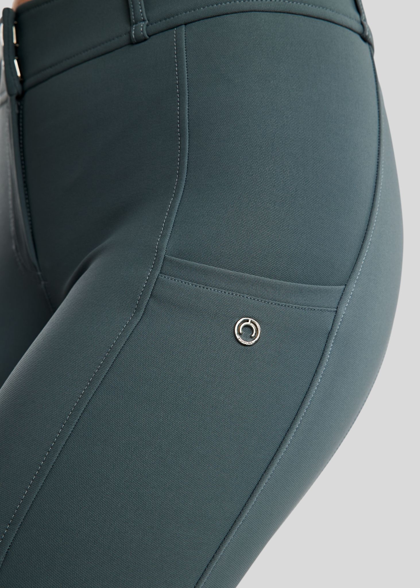 MoPhilipa Breeches w. Champagne Logo - Fullgrip, Dark Slate 