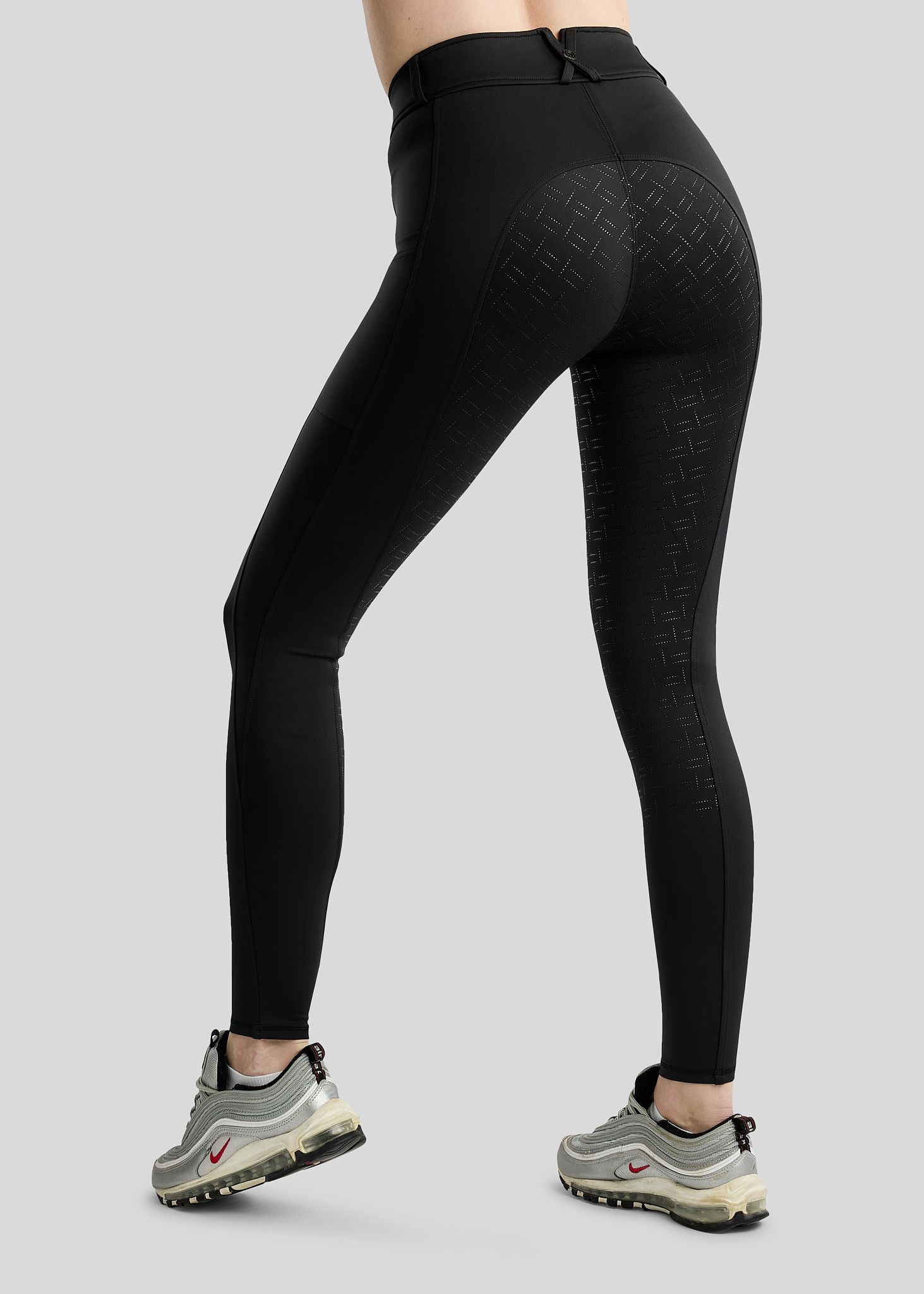 MoFair Breeches w. Gun Metal Logo Print - Fullgrip, Black 