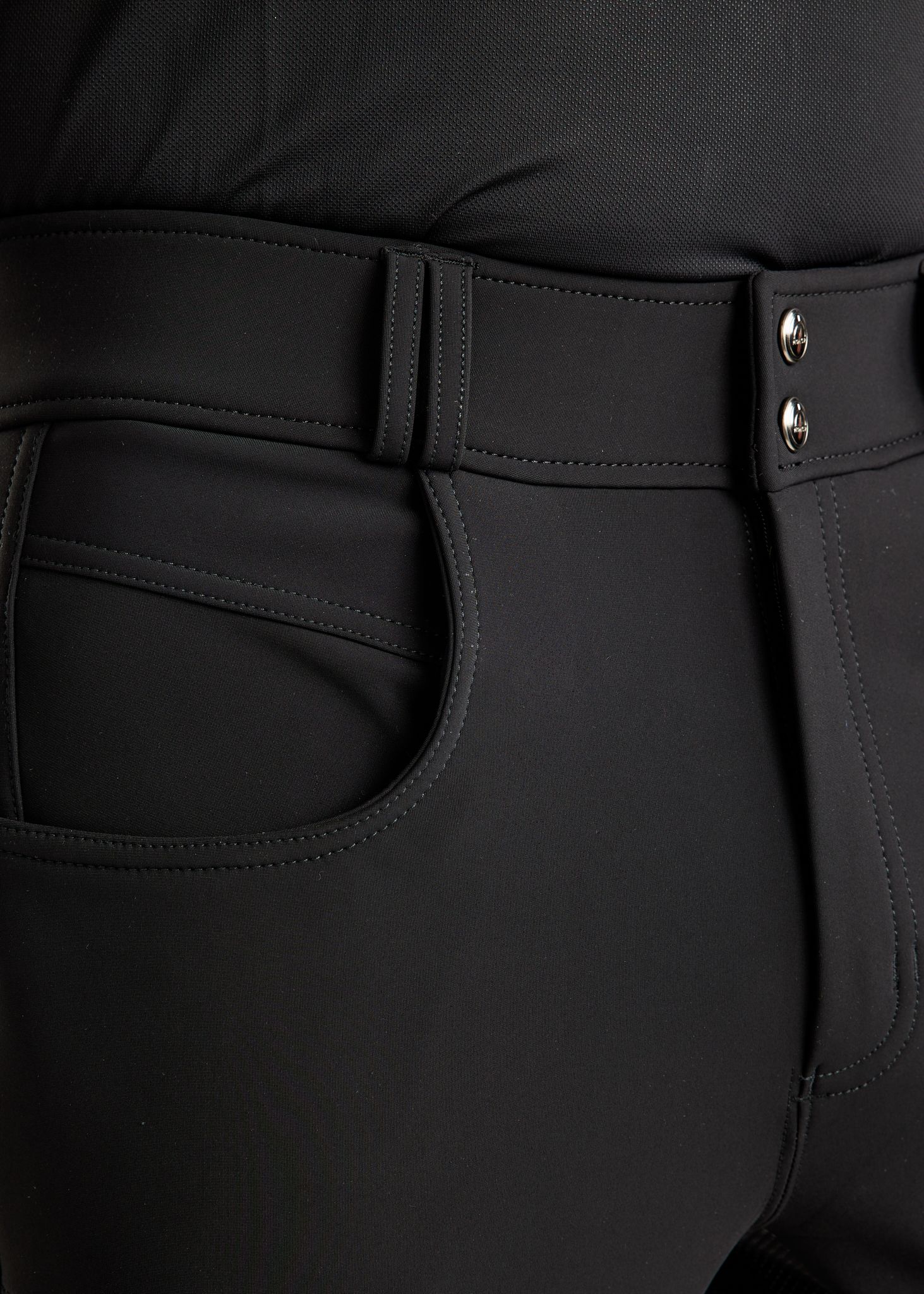 MoPeter Mens Softshell Breeches - Fullgrip, Black  