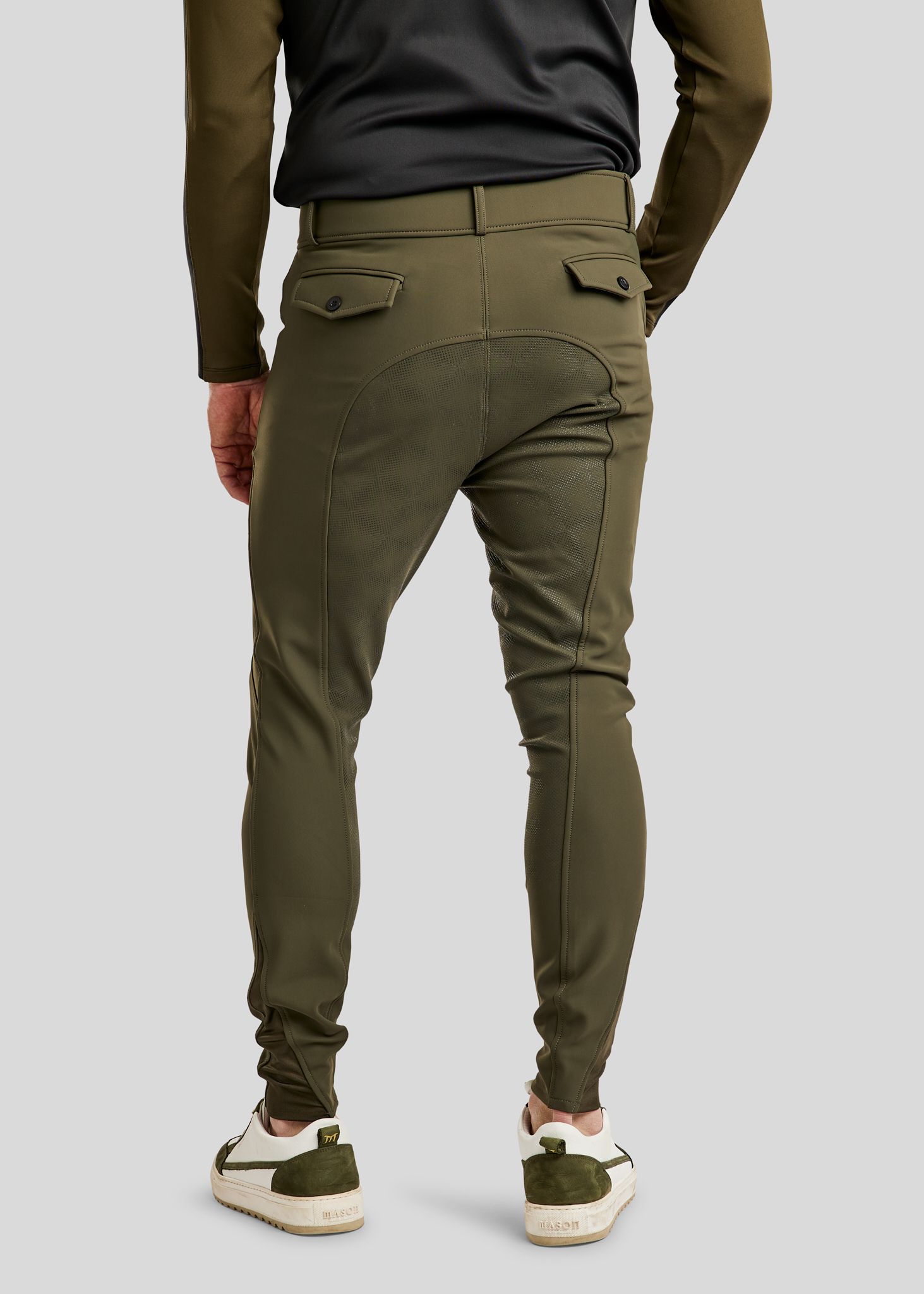 MoPeter Mens Softshell Breeches - Fullgrip, Olive 