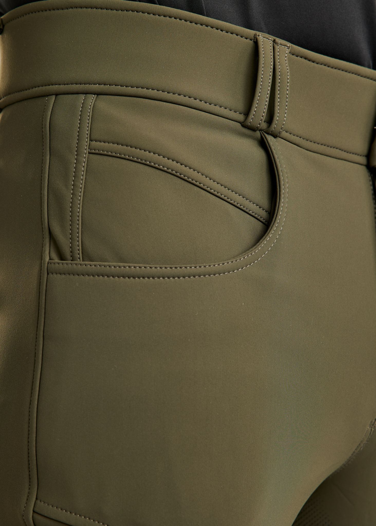 MoPeter Mens Softshell Breeches - Fullgrip, Olive 