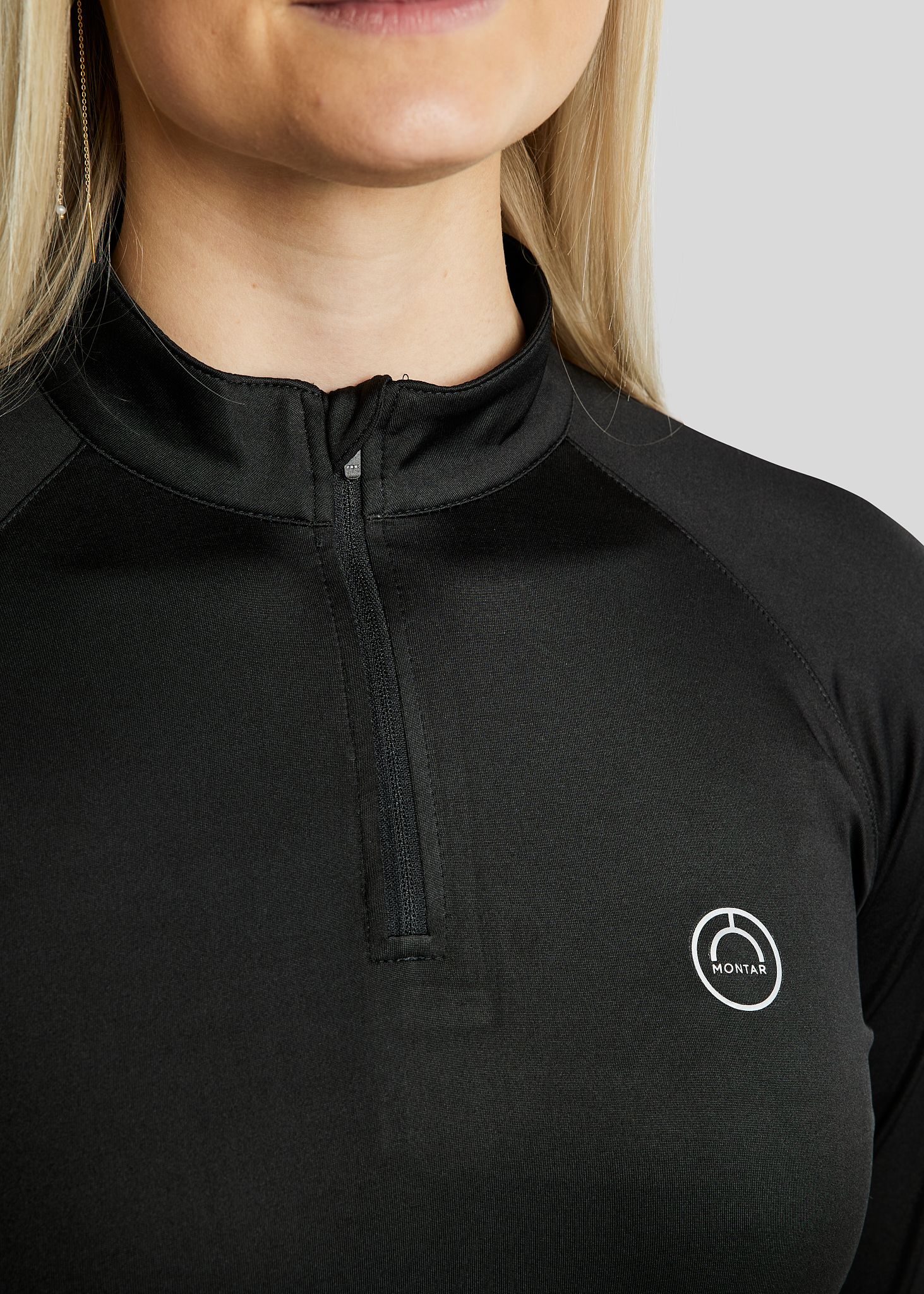 MoEsta Long Sleeved Thermo Polo w. Reflective Print - Black 