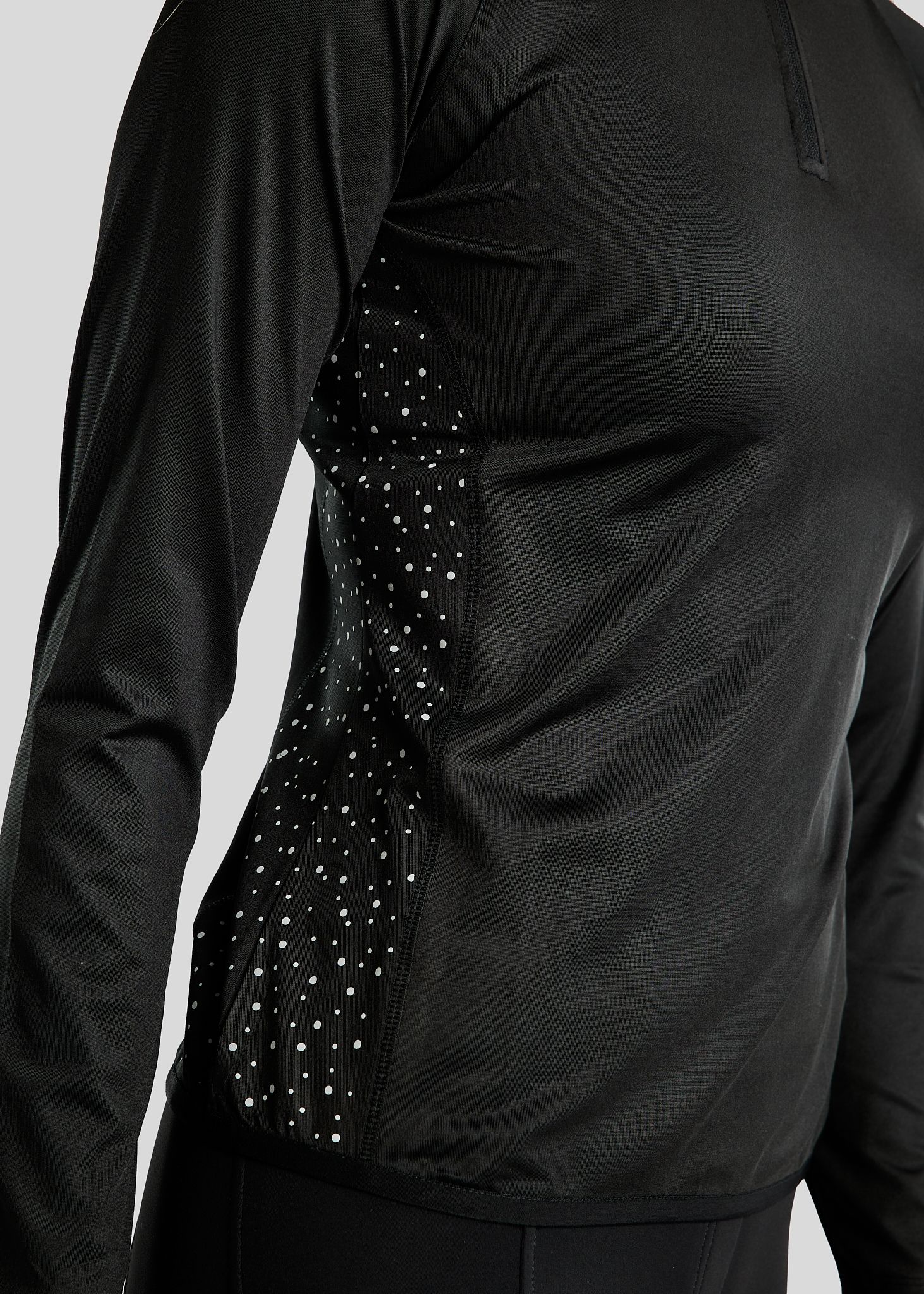 MoEsta Long Sleeved Thermo Polo w. Reflective Print - Black 