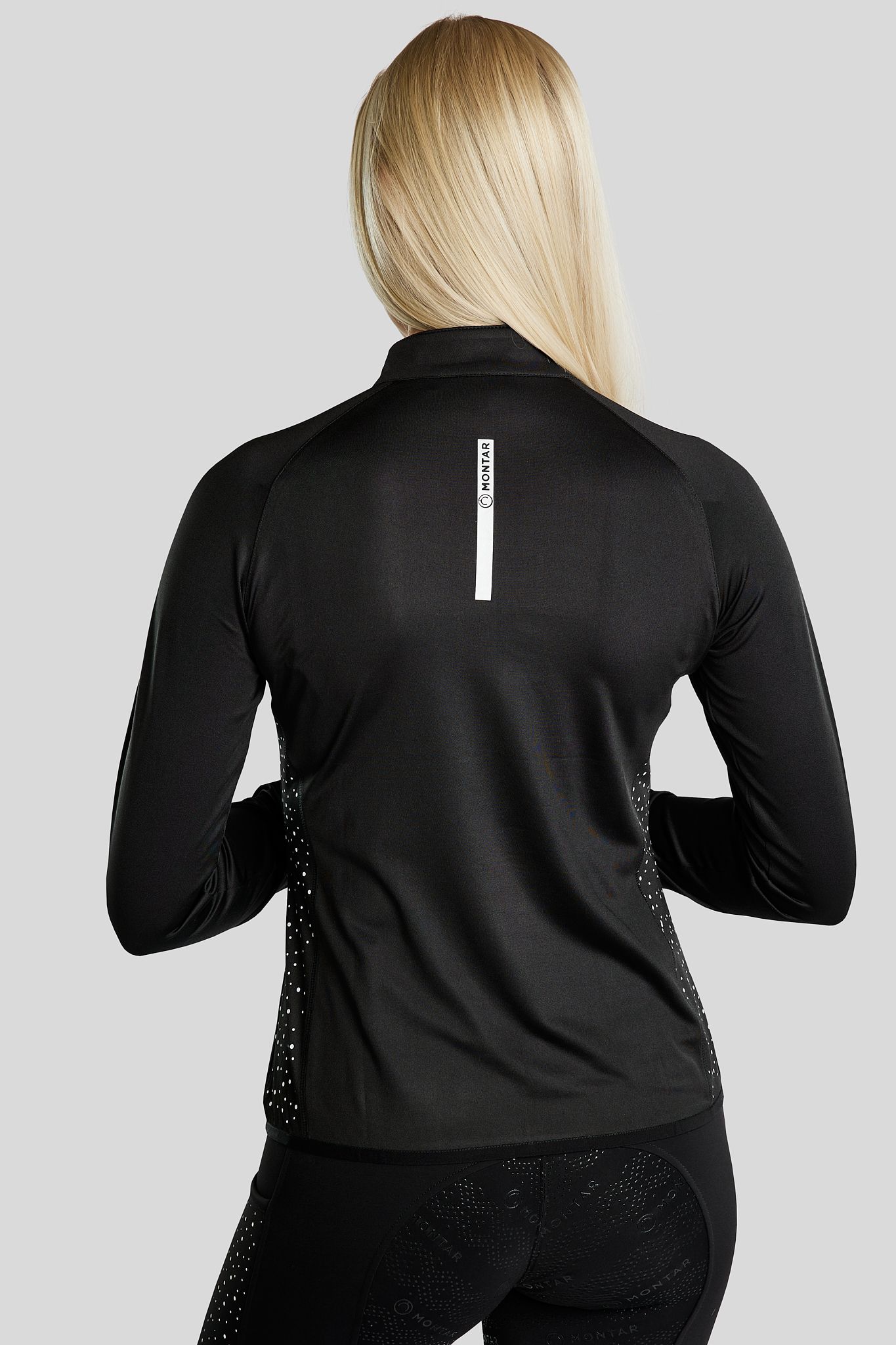 MoEsta Long Sleeved Thermo Polo w. Reflective Print - Black 