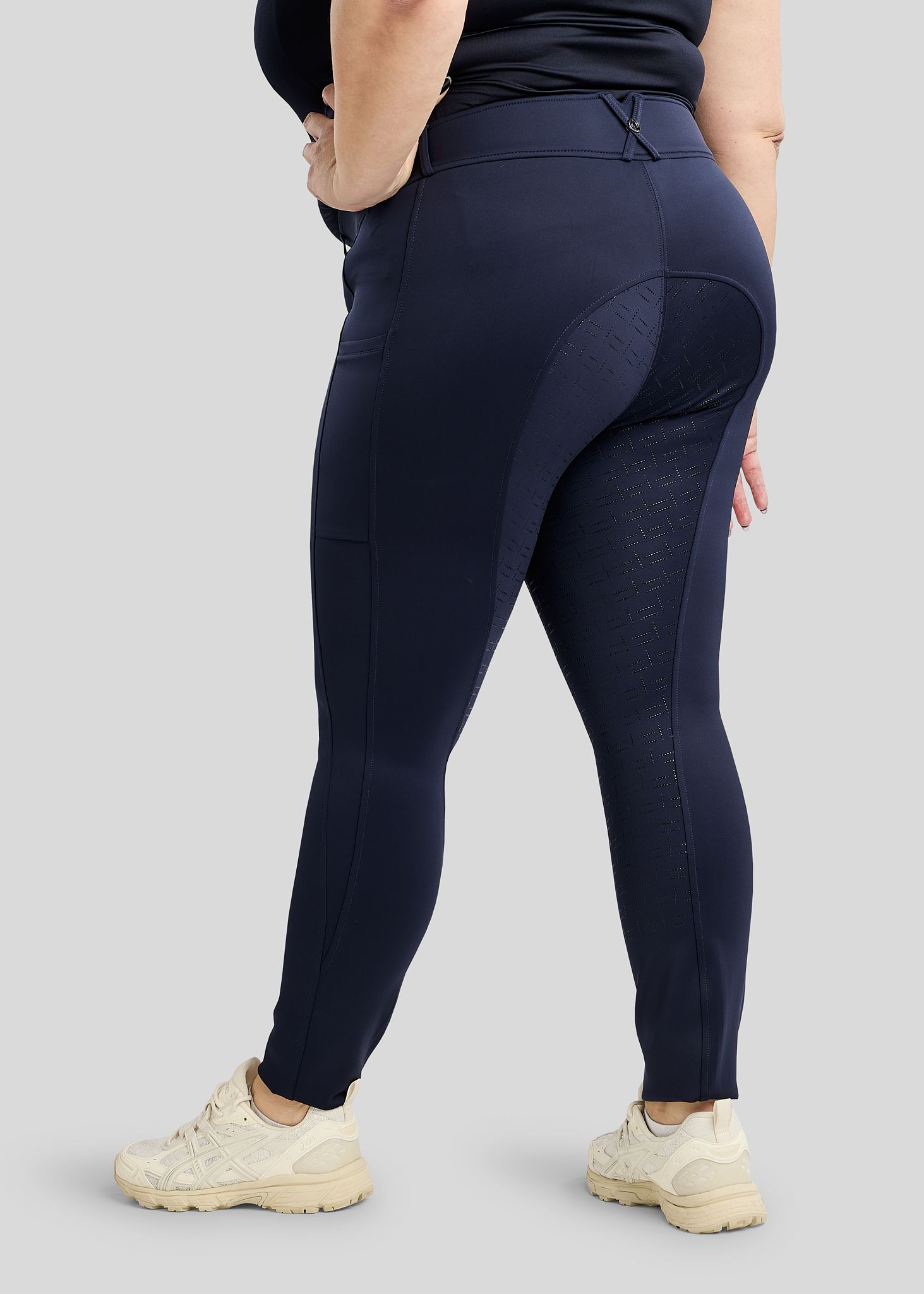 CURVE MoFlair Breeches w. Phone Pockets and Gun Metal Crystals - Fullgrip, Navy
