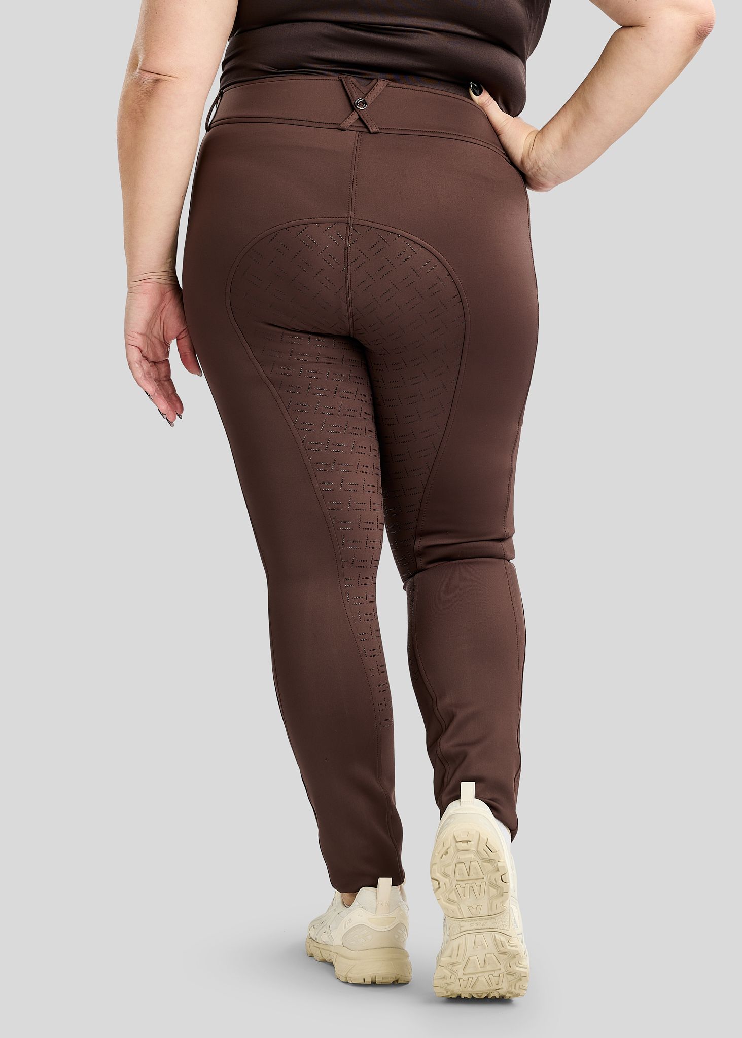 CURVE MoFlair Breeches w. Phone Pockets and Gun Metal Crystals - Fullgrip, Brown
