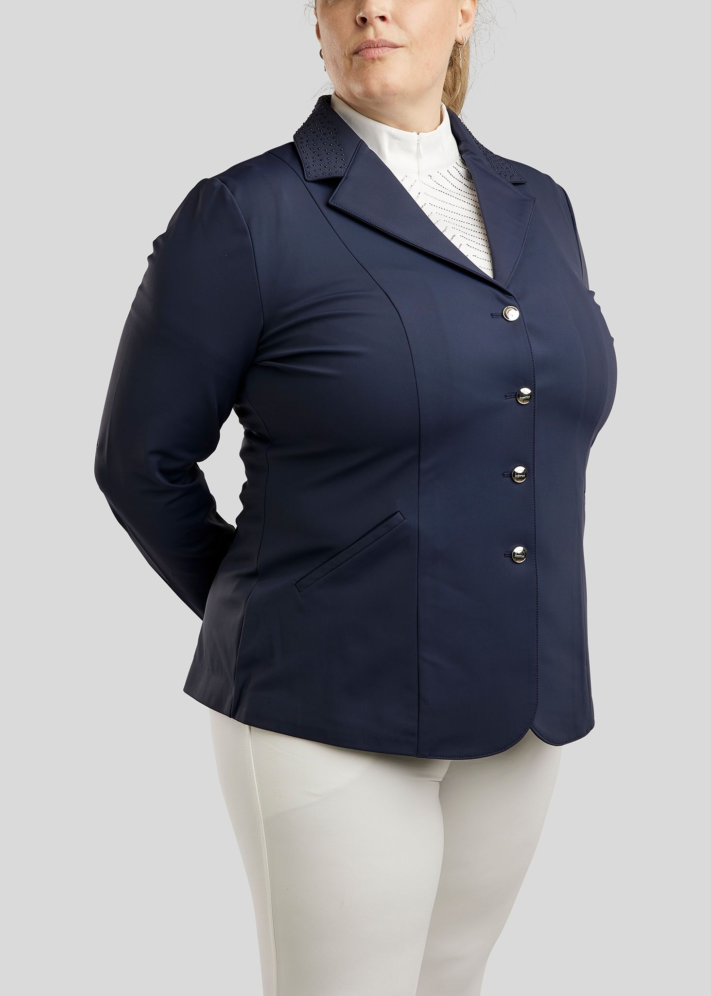CURVE Bonnie Competition Jacket w. Crystals - Navy 