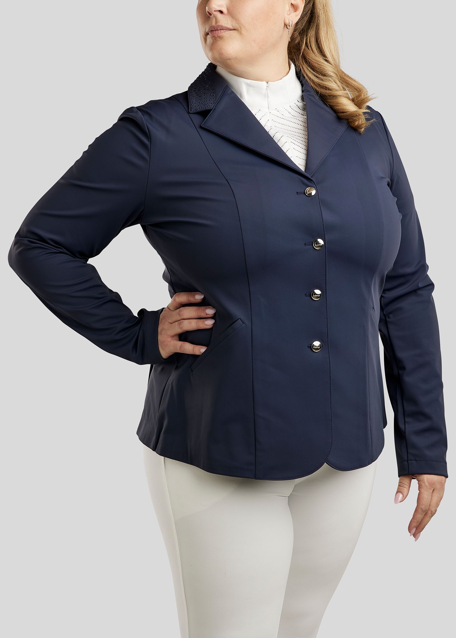 CURVE Bonnie Competition Jacket w. Crystals - Navy 