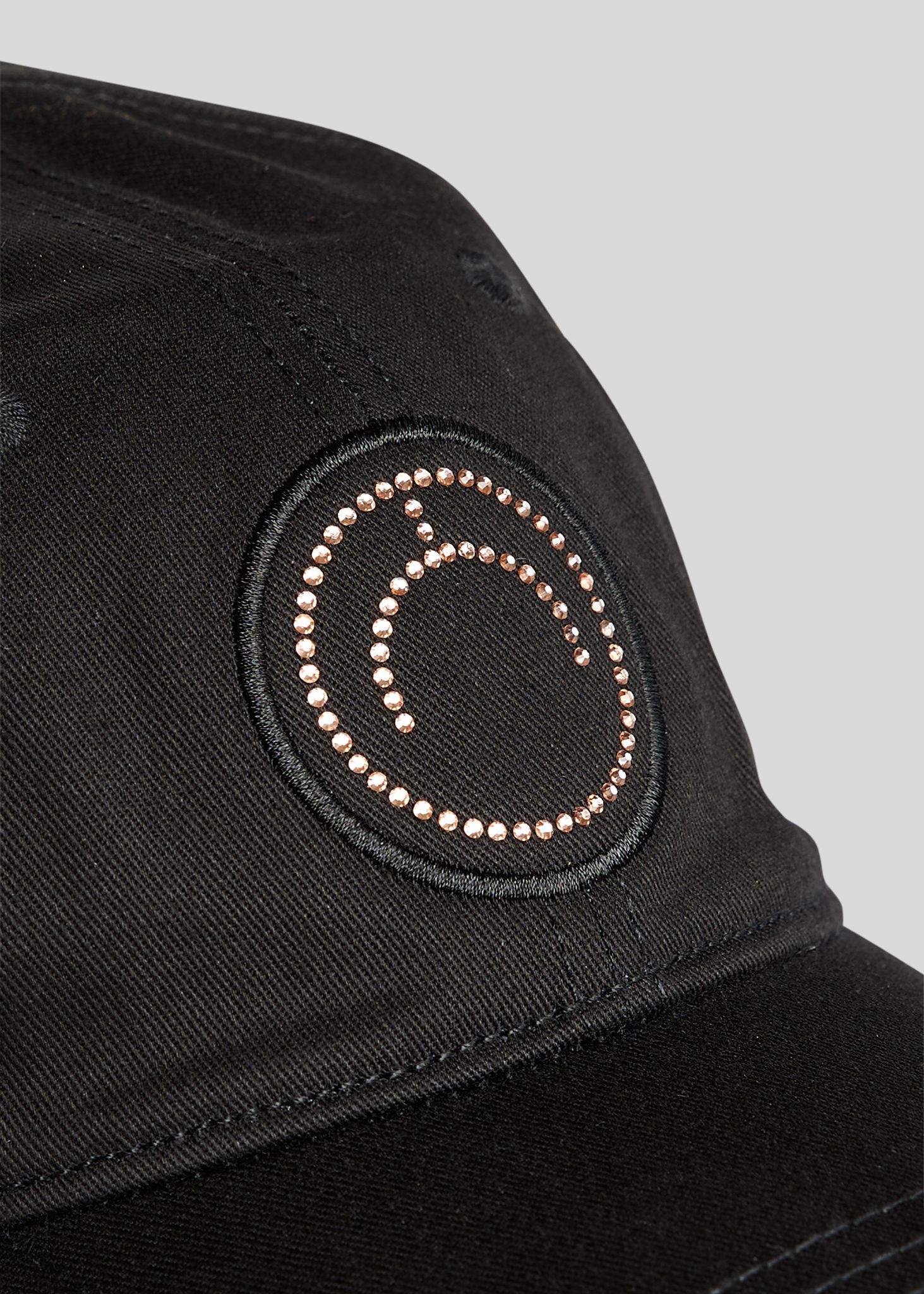 Cap w. Champagne Crystal Logo - Black 