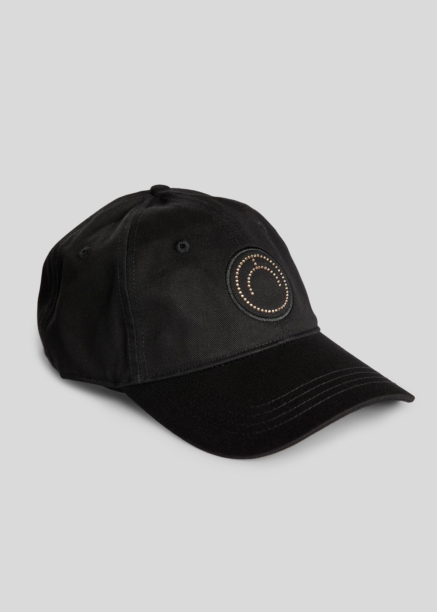 Cap w. Beige Crystal Logo - Black