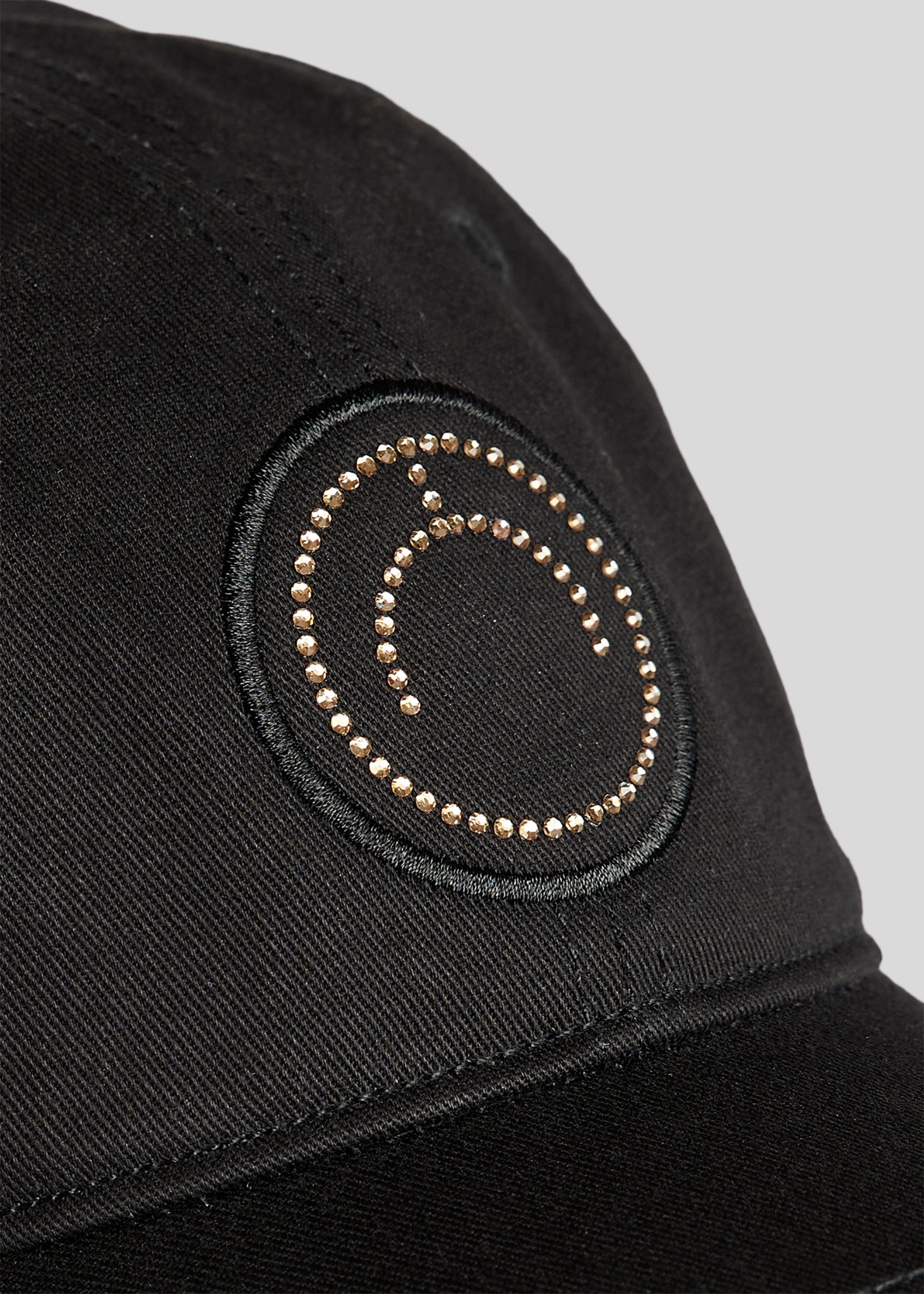 Cap w. Beige Crystal Logo - Black