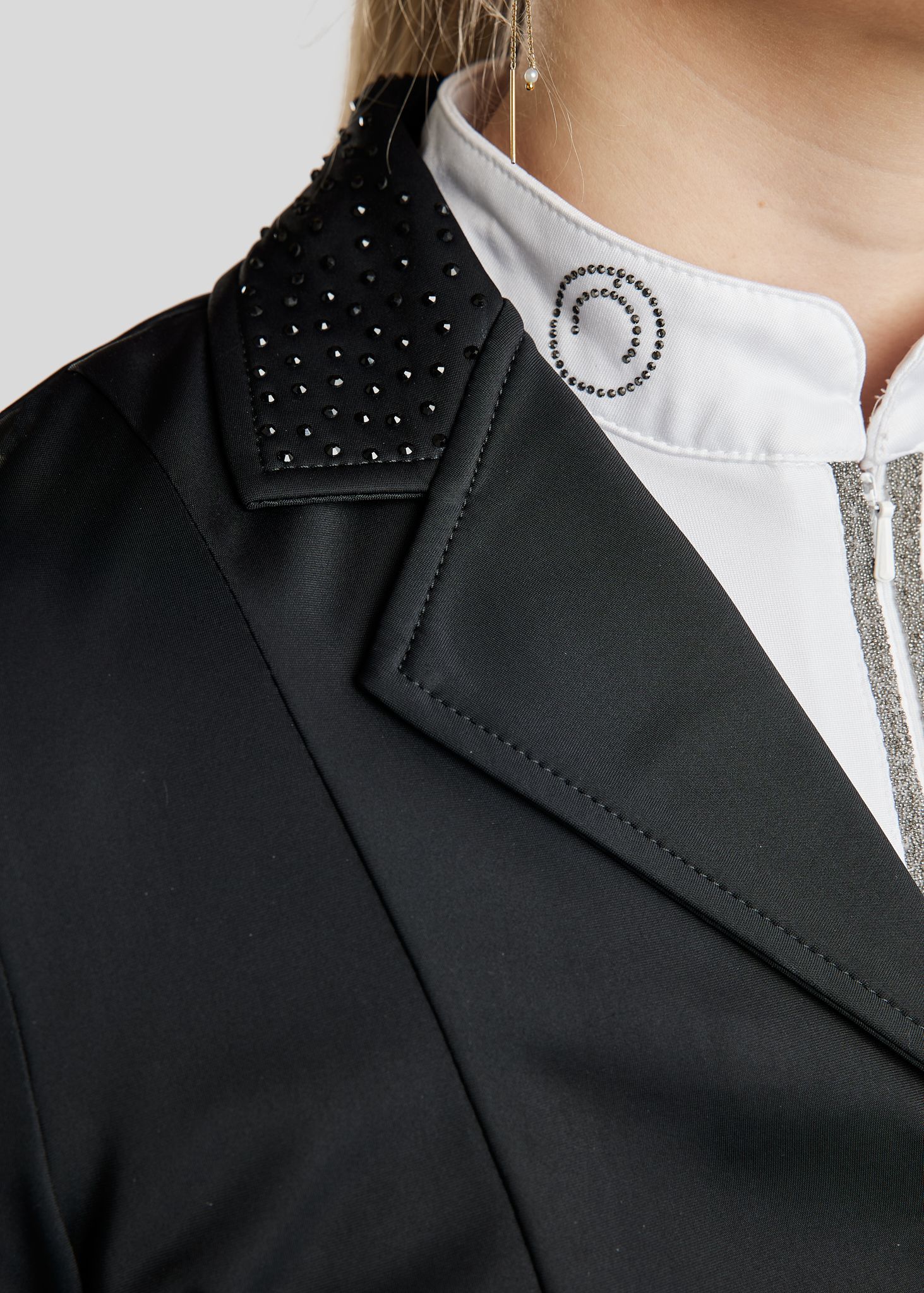 Short Dressage Softshell Tail Coat - Black 